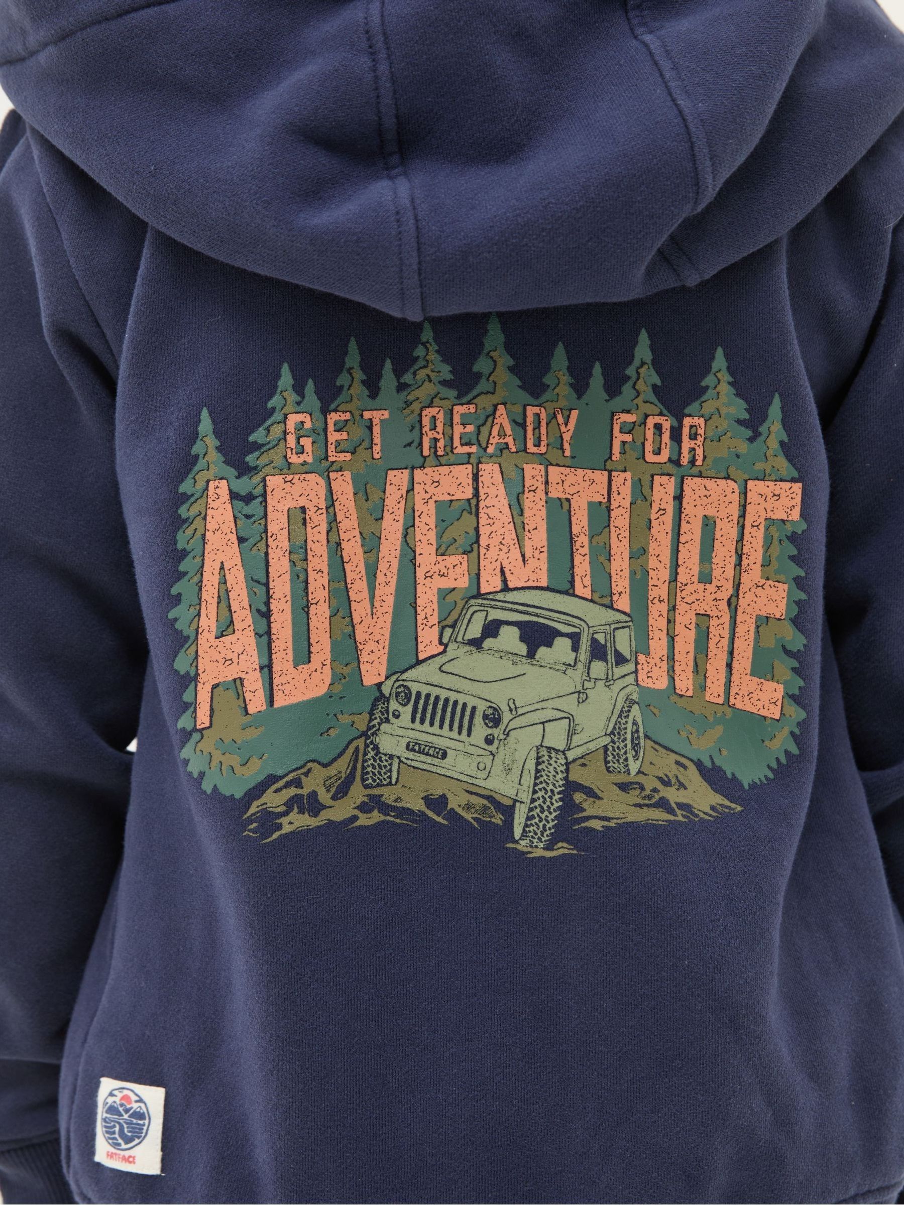 Navy Blue Adventure Zip Through Hoodie - Image 6 of 6