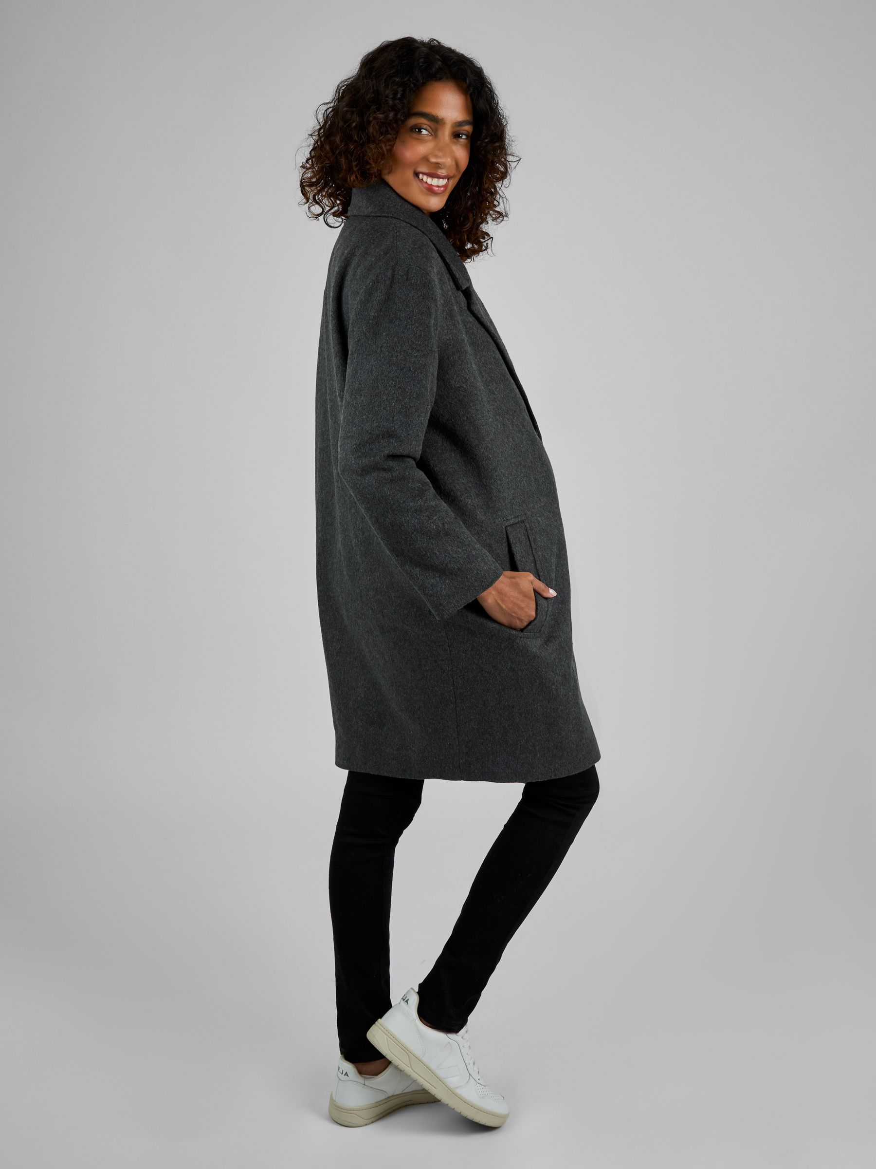 Grey Maternity Tailored Coat - Image 2 of 5