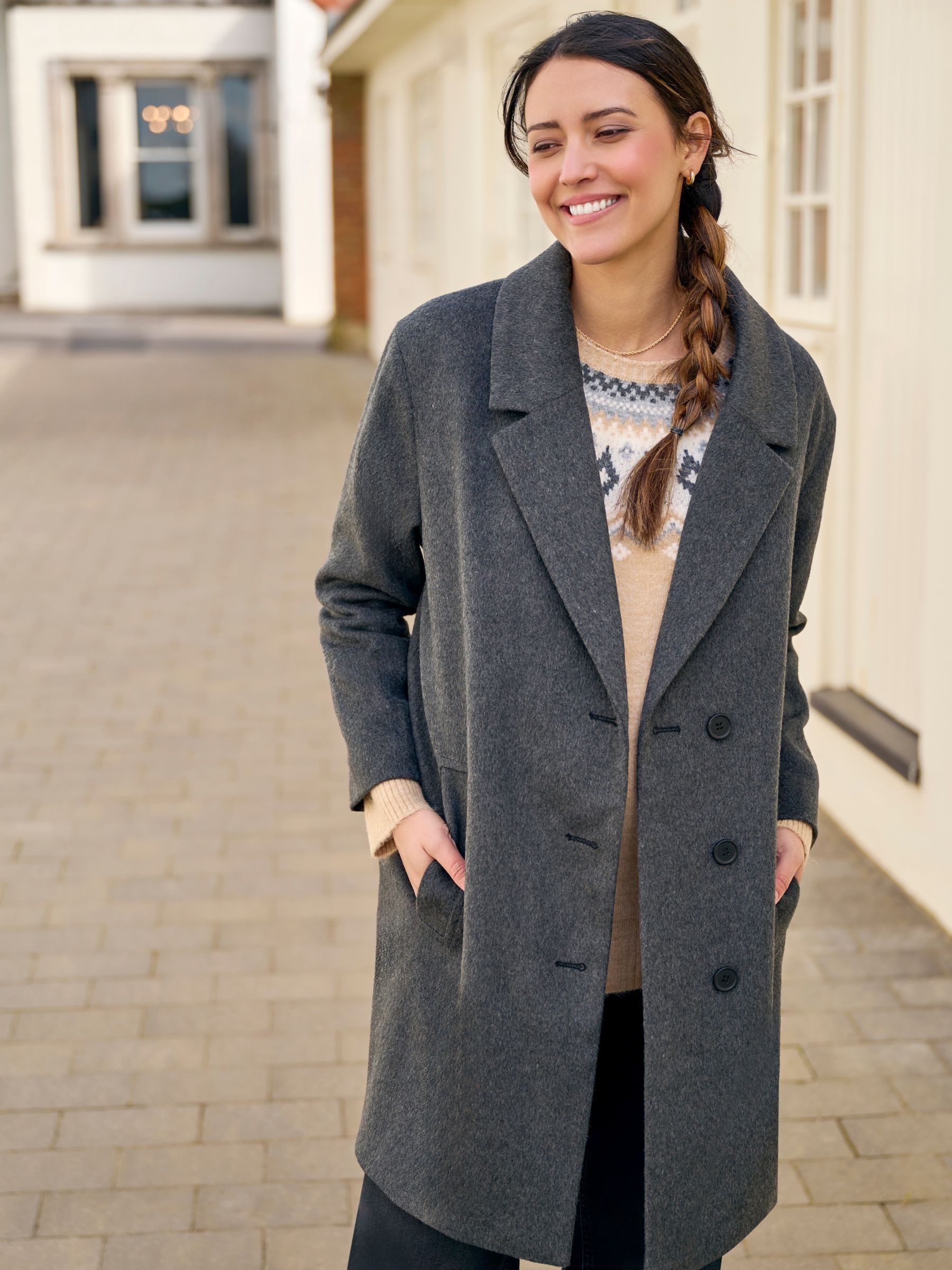 Grey Maternity Tailored Coat - Image 5 of 5