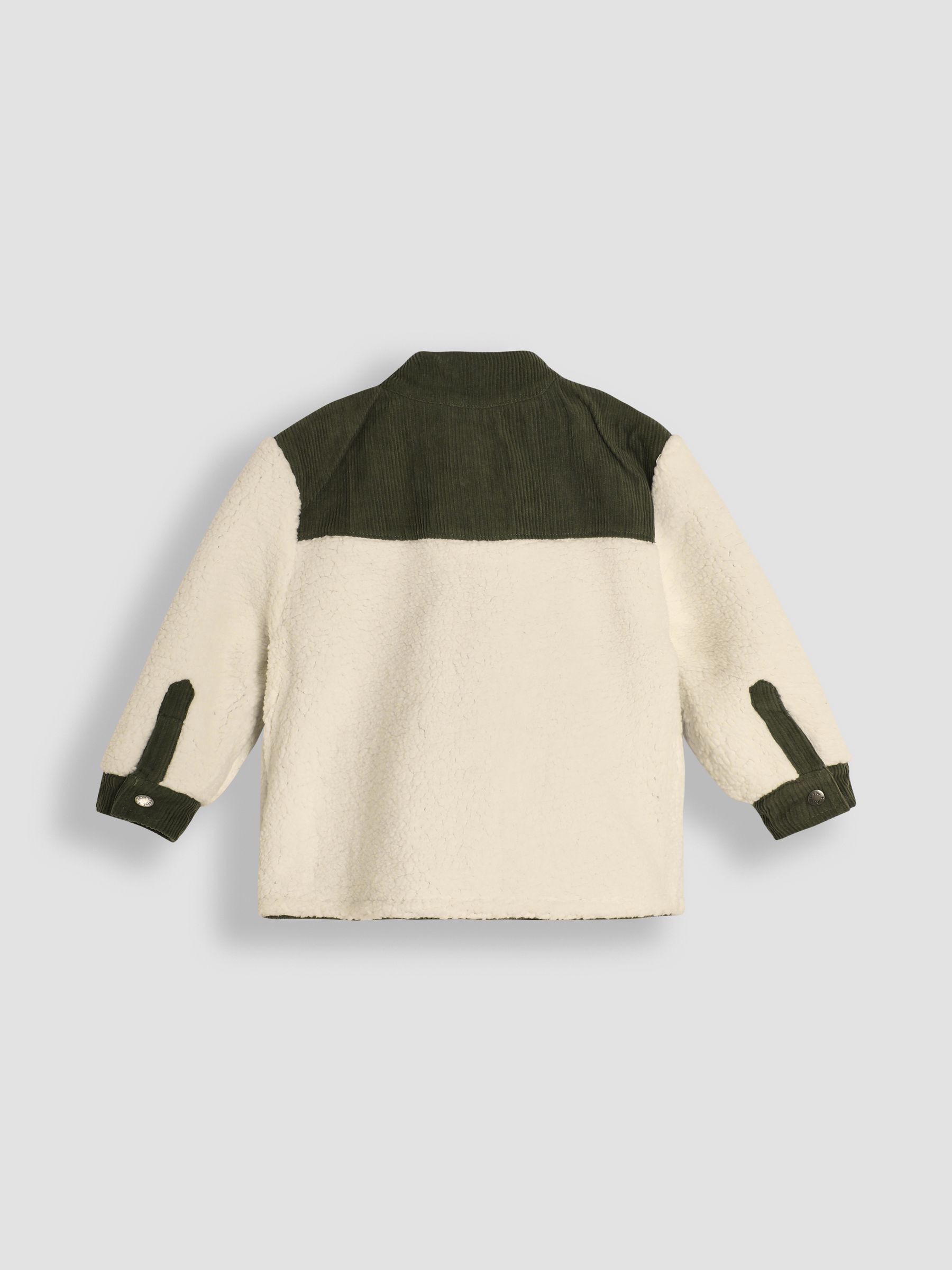 Khaki Green Reversible Cord & Teddy Fleece Jacket - Image 7 of 9