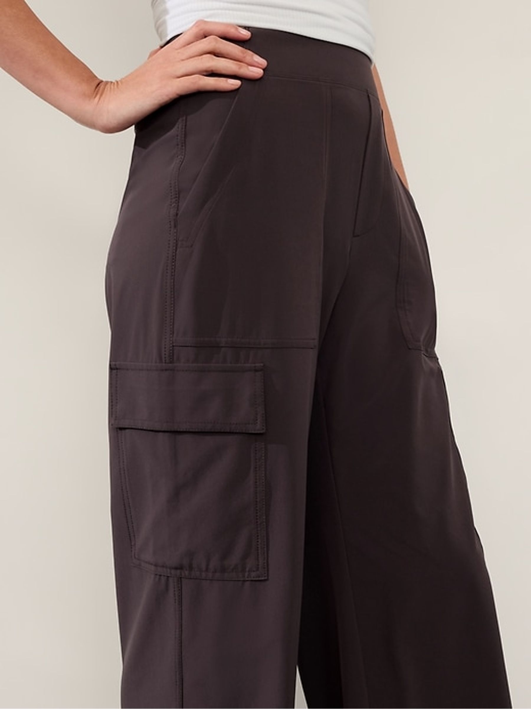 Athleta Brown Brooklyn Heights High Waisted Cargo Trousers - Image 2 of 2