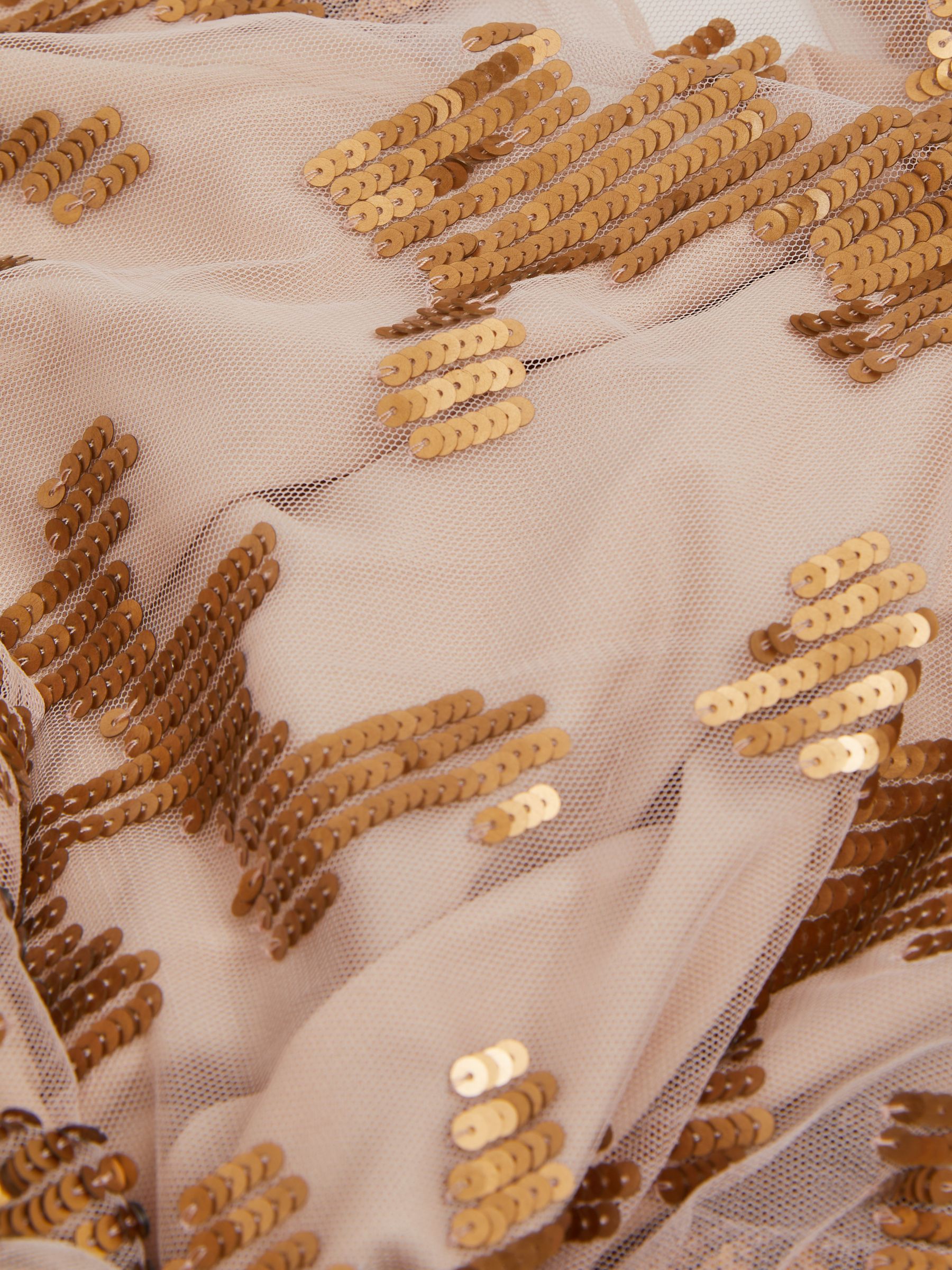 Beverly Nude Raishma Nude Embellished Asymmetric Maxi Dress - Image 5 of 5