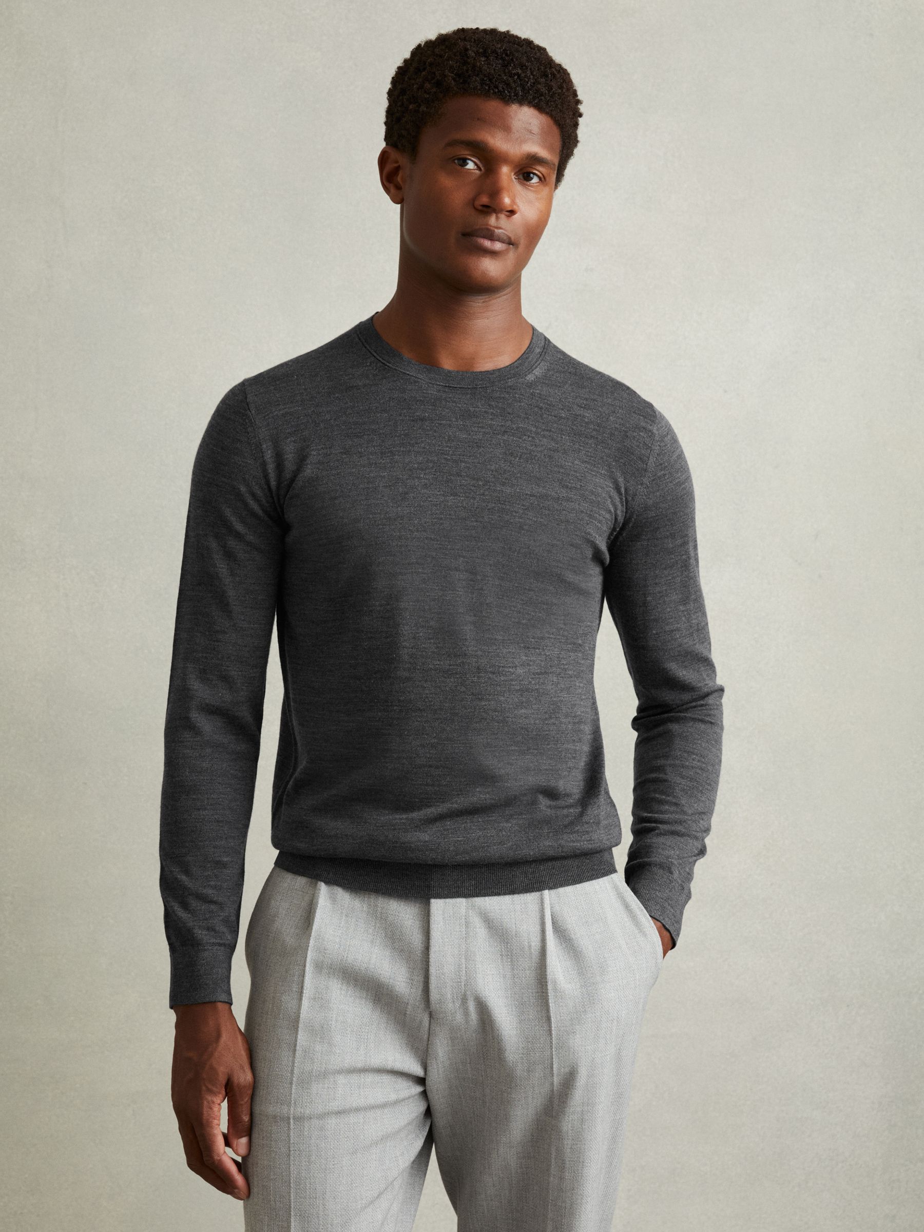 Pack of Two Merino Wool Jumpers in Derby Grey Marl - Image 2 of 5