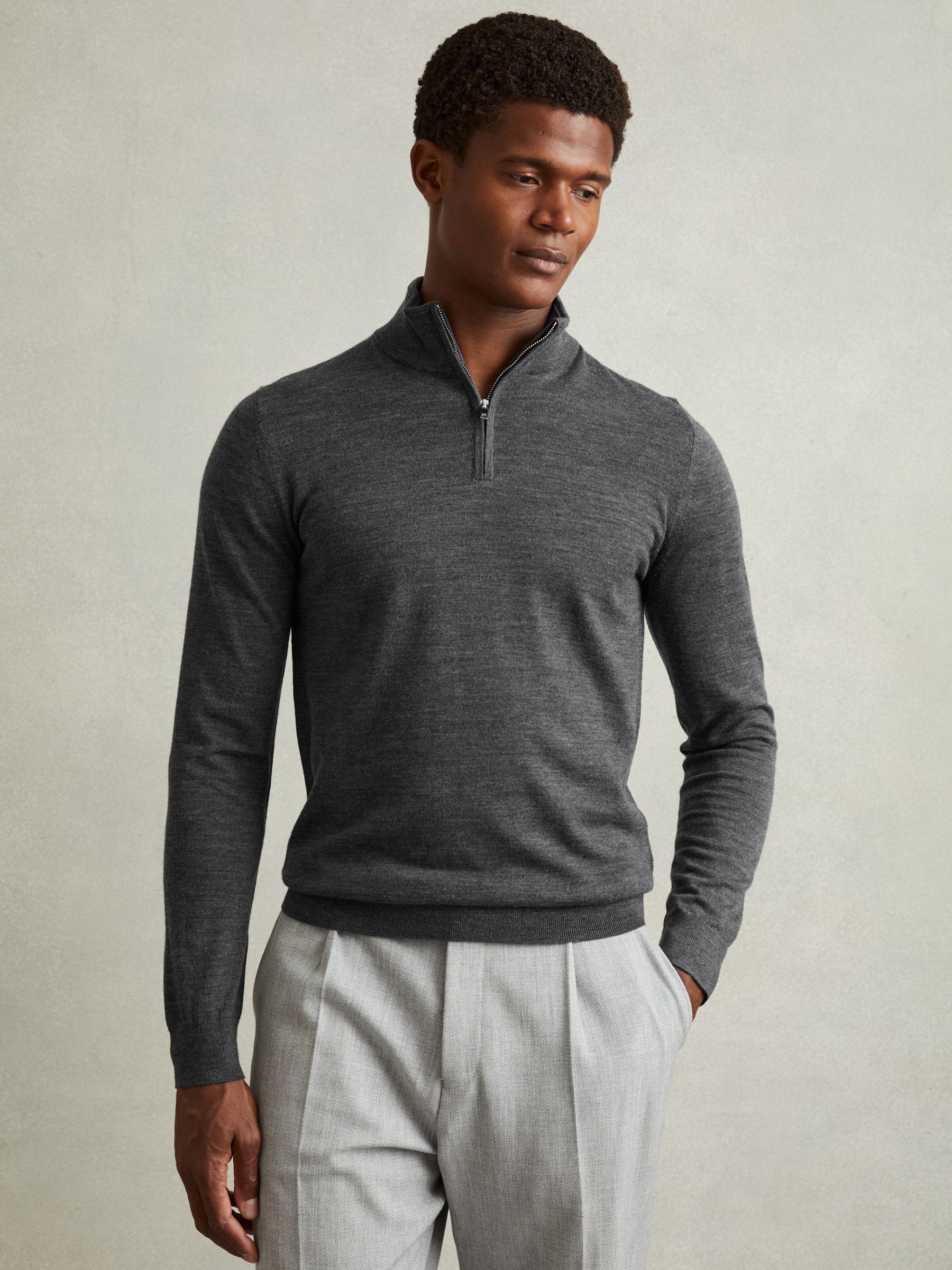 Pack of Two Merino Wool Jumpers in Derby Grey Marl - Image 3 of 5