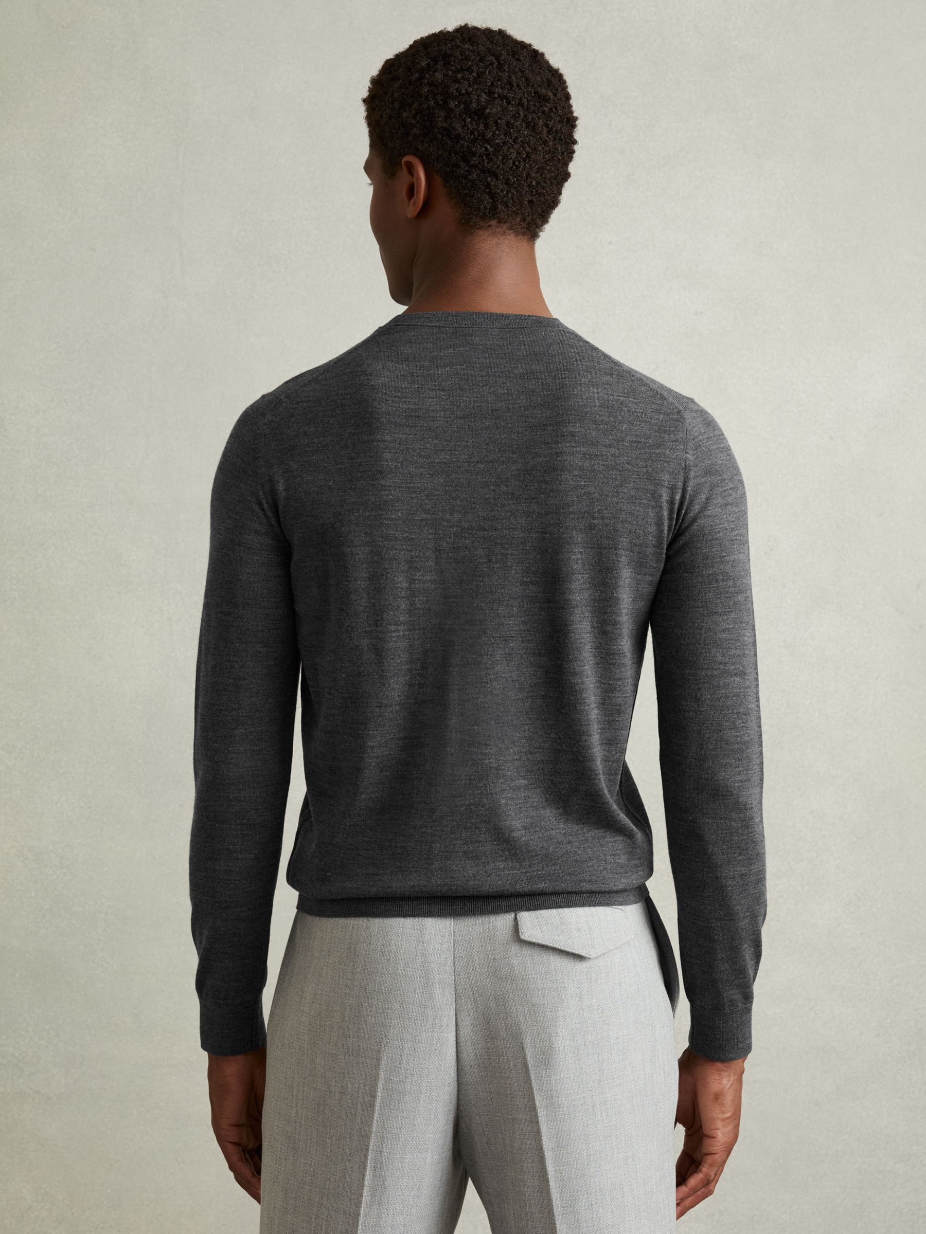 Pack of Two Merino Wool Jumpers in Derby Grey Marl - Image 5 of 5