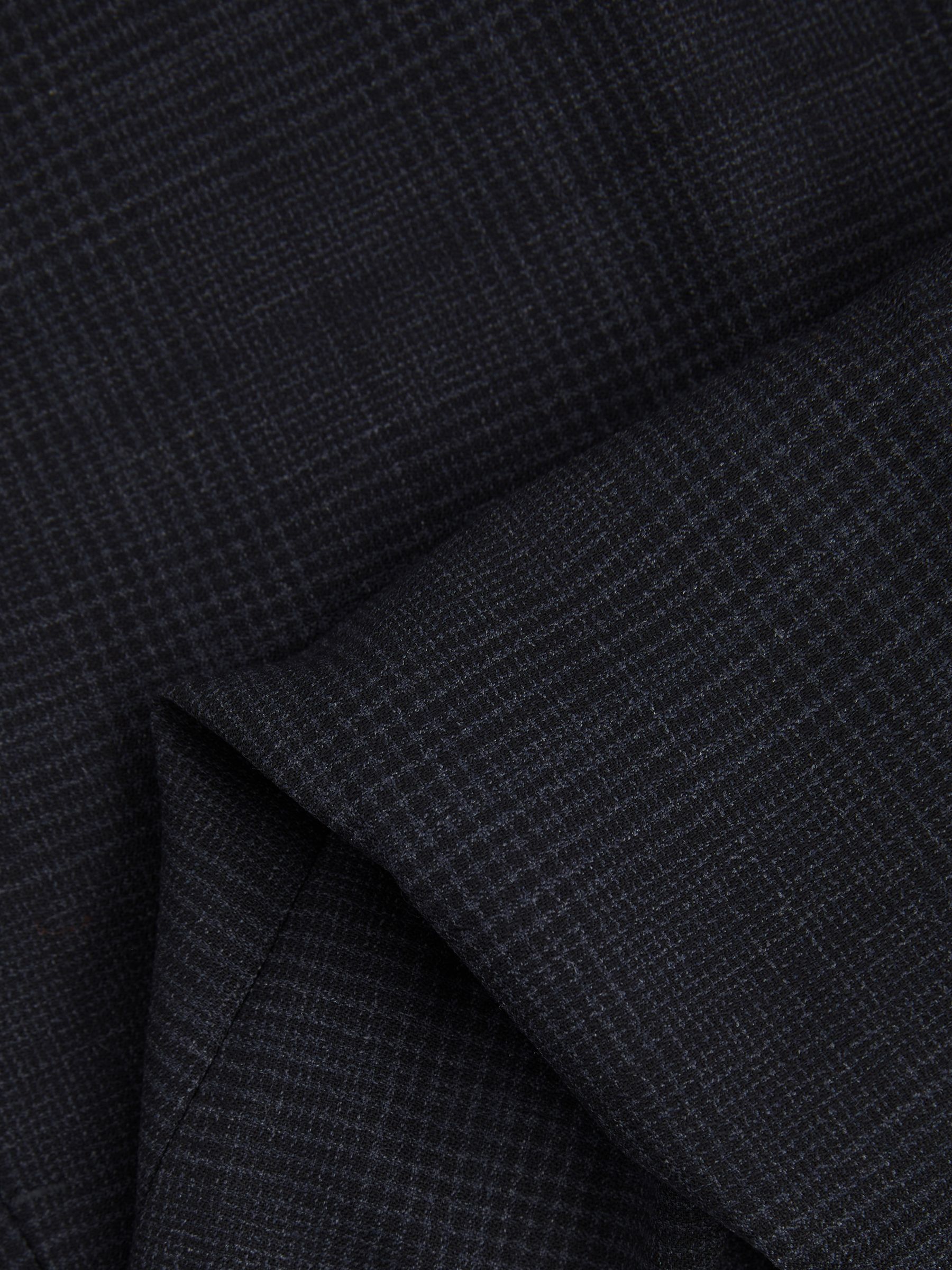Wool Blend Suit Trousers in Prince of Wales Check in Navy - image 5