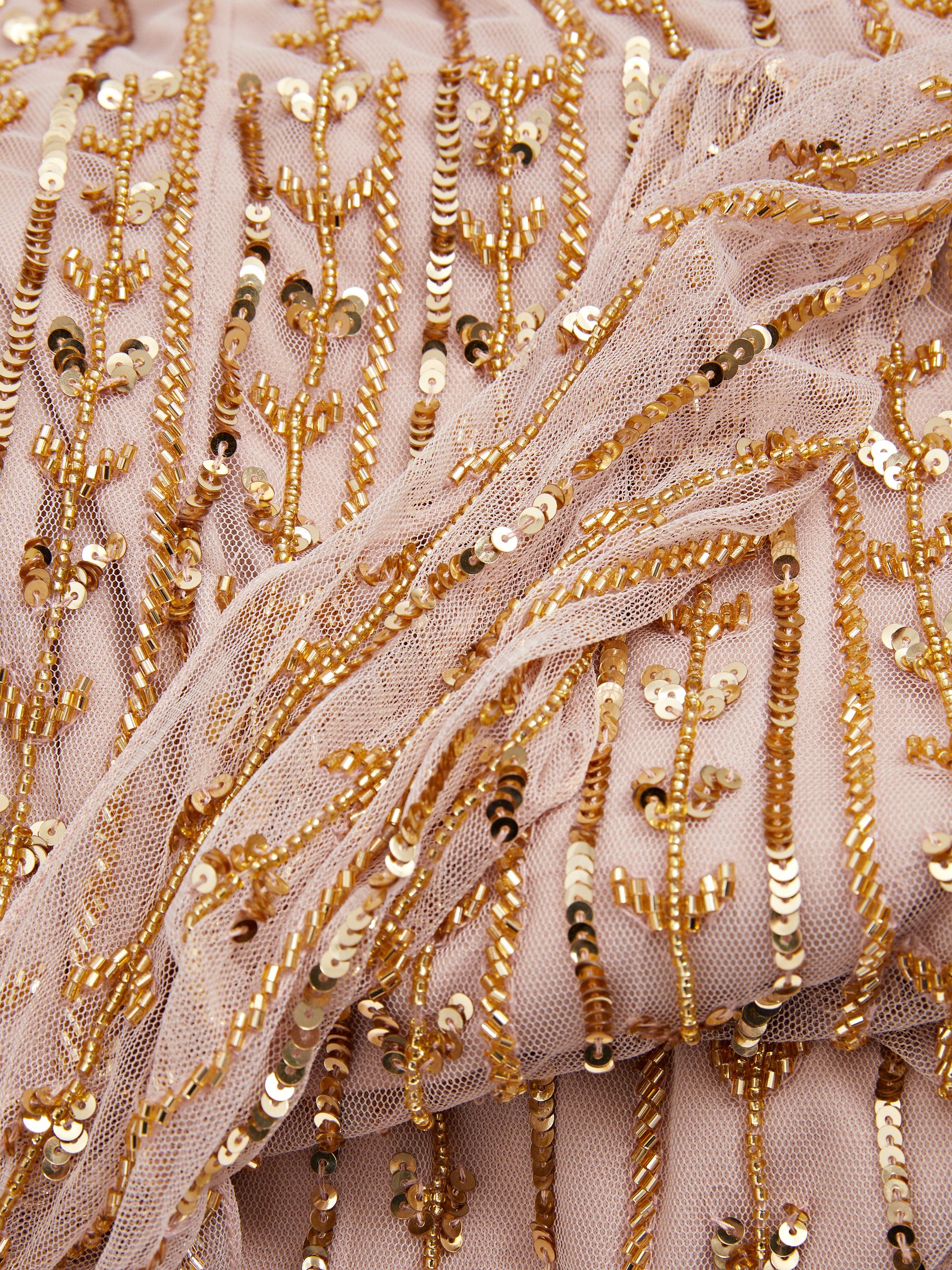 Raishma Embellished Off-The-Shoulder Maxi Dress in Nude - Image 5 of 5