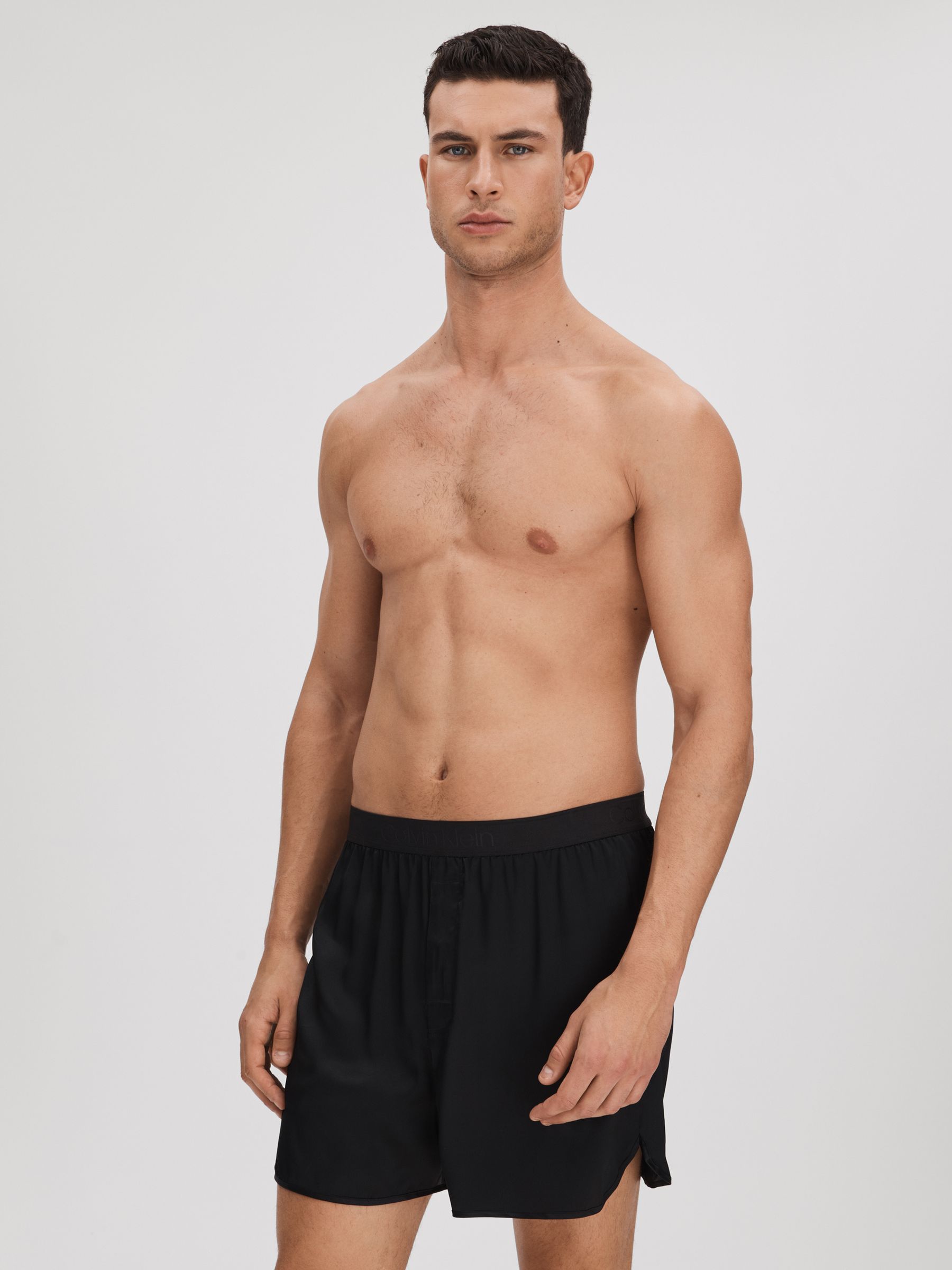 Underwear Silk Boxers in Black - Image 1 of 5