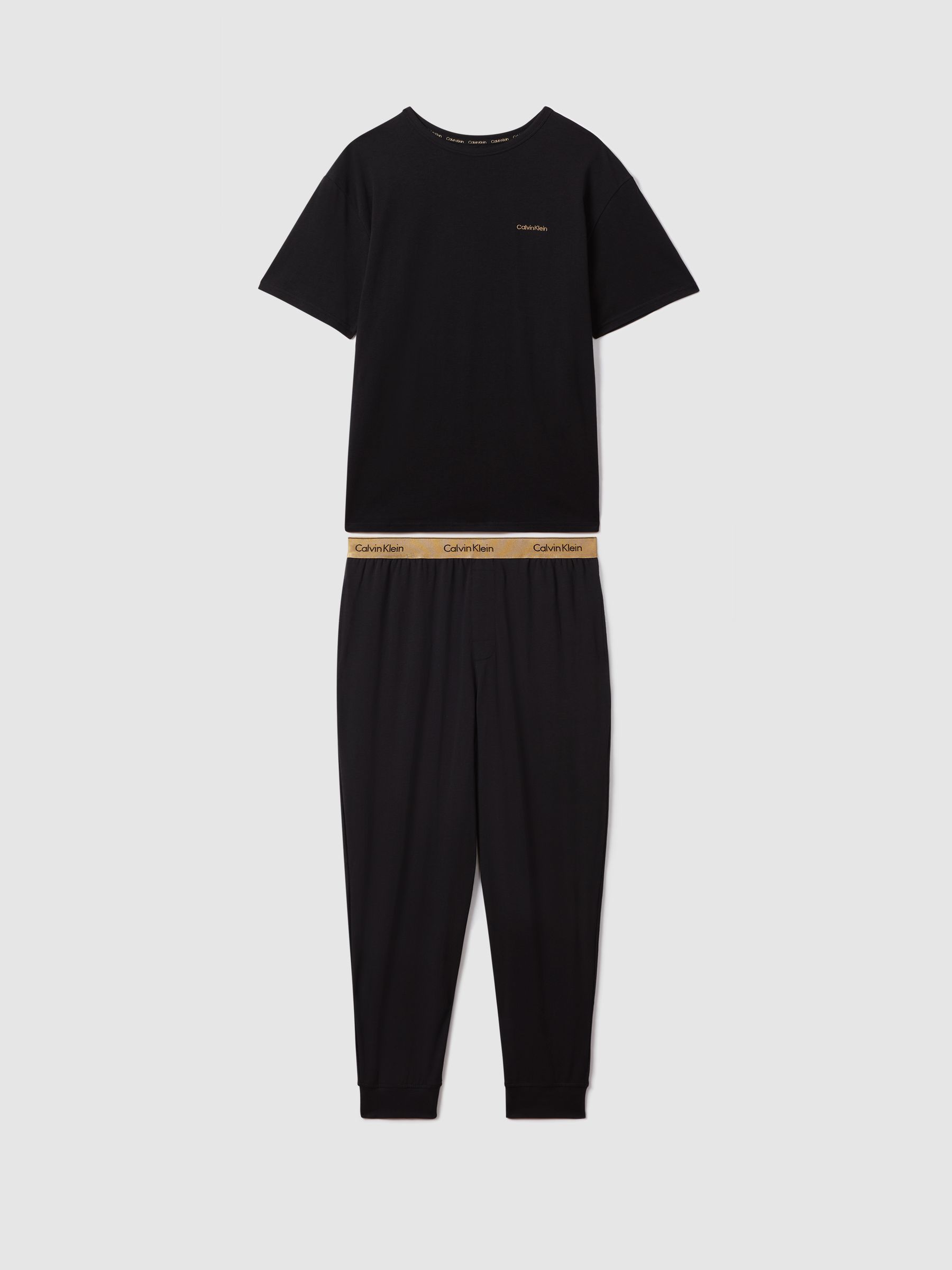 Calvin Klein Underwear T-Shirt and Joggers Set in Black - Image 2 of 6