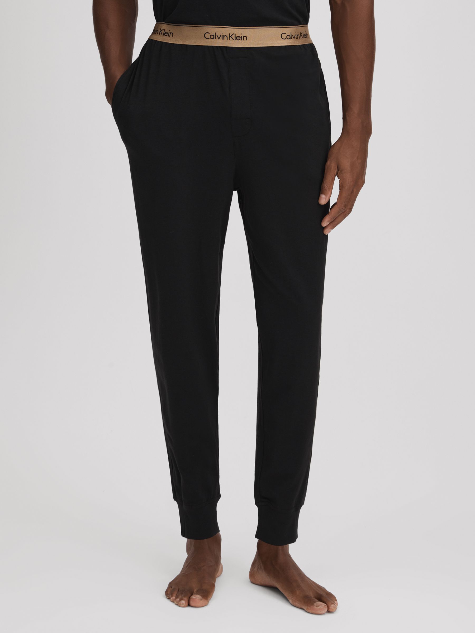 Calvin Klein Underwear T-Shirt and Joggers Set in Black - Image 4 of 6