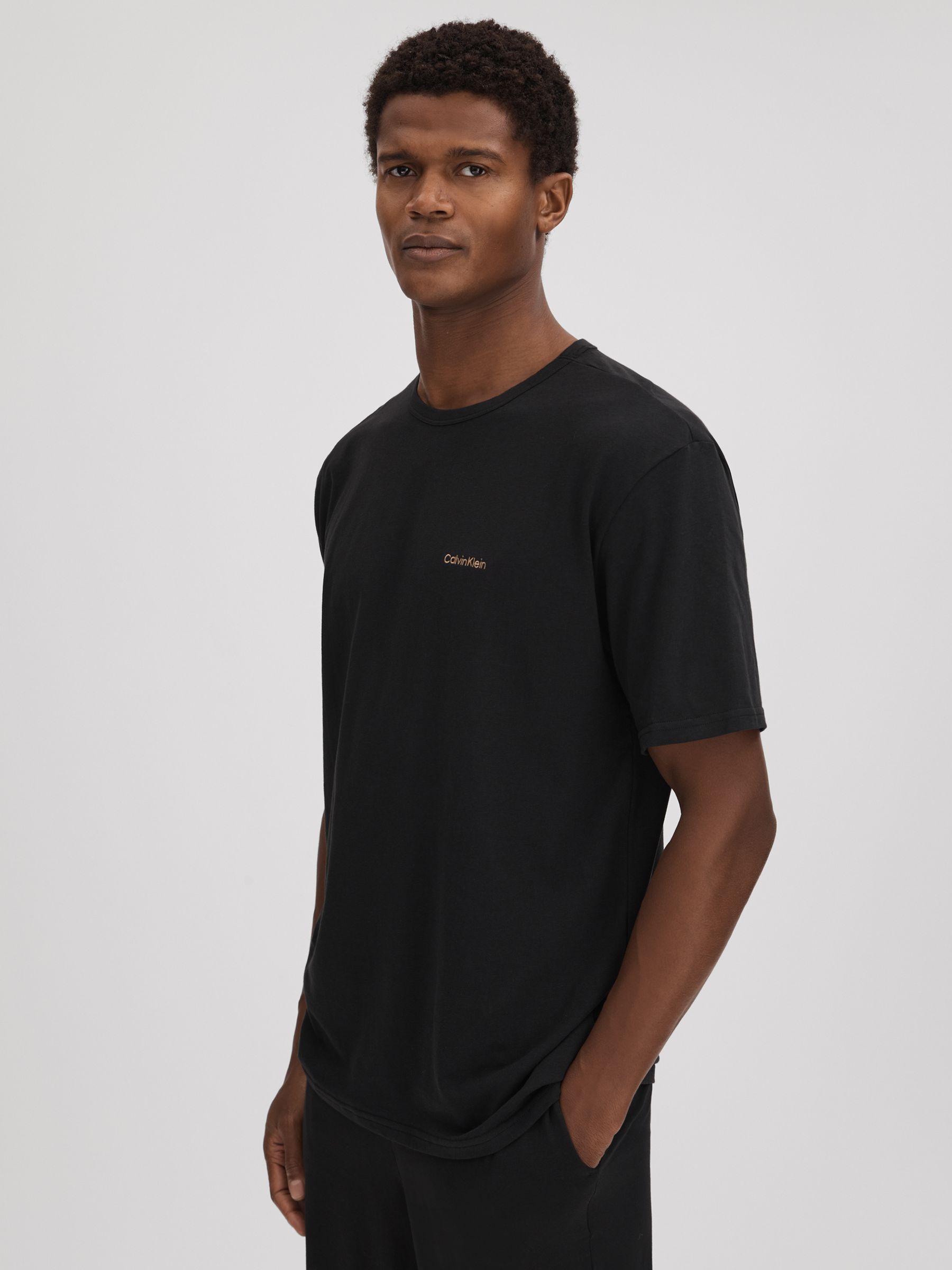 Calvin Klein Underwear T-Shirt and Joggers Set in Black - Image 5 of 6