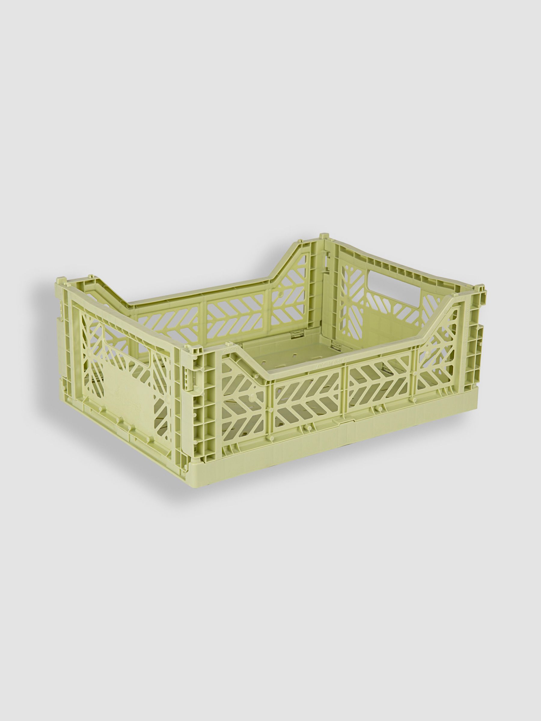 Lime Cream Aykasa Midi Folding Crate - Image 2 of 3