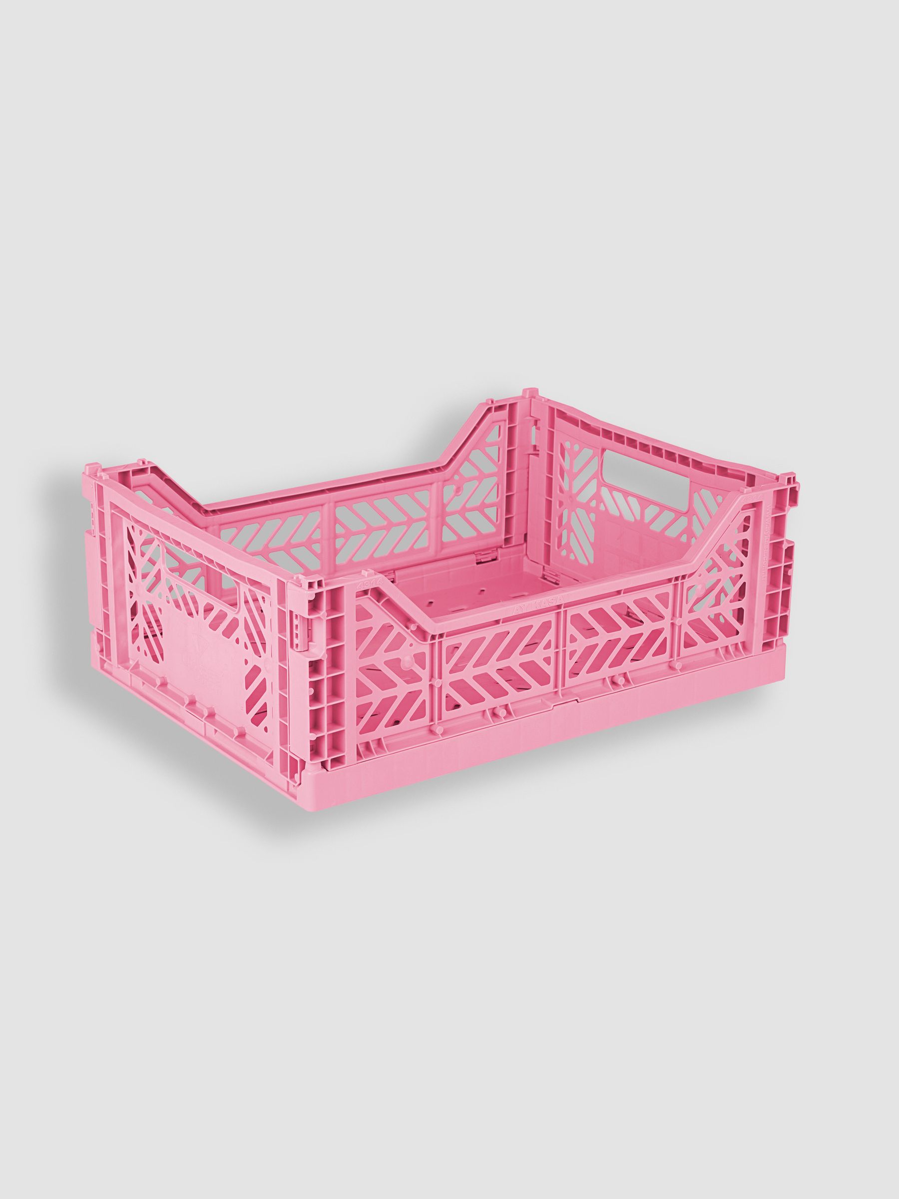 Baby Pink Aykasa Midi Folding Crate - Image 2 of 3