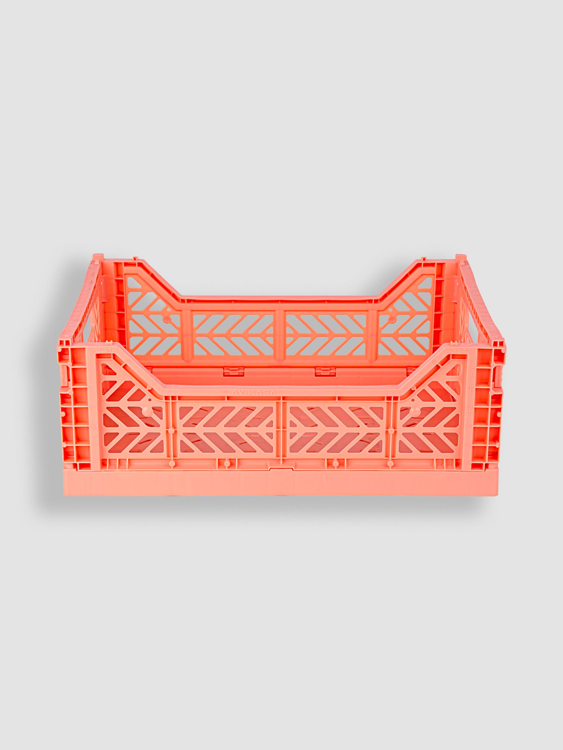 Salmon Pink Aykasa Midi Folding Crate - Image 1 of 3