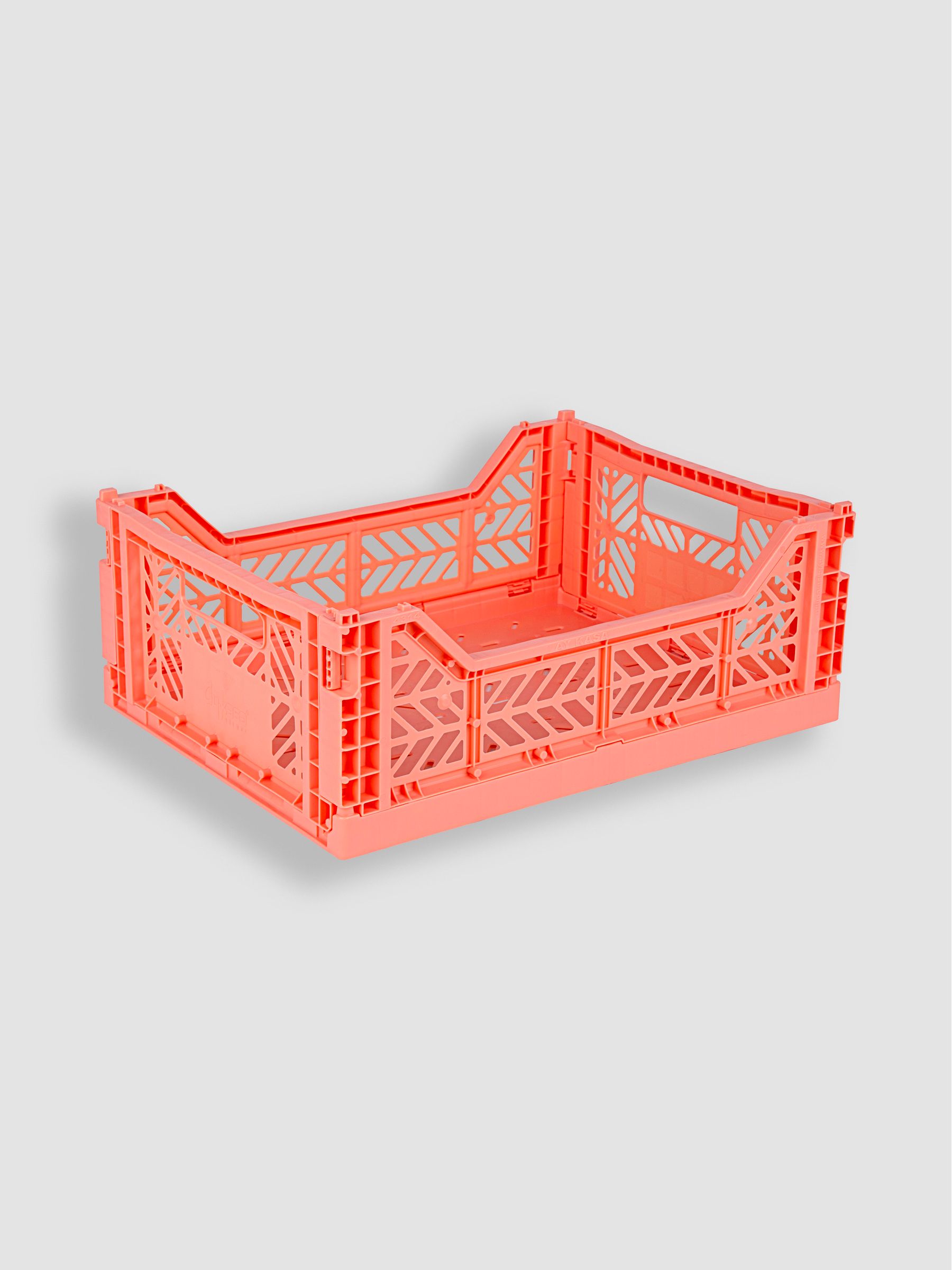 Salmon Pink Aykasa Midi Folding Crate - Image 2 of 3