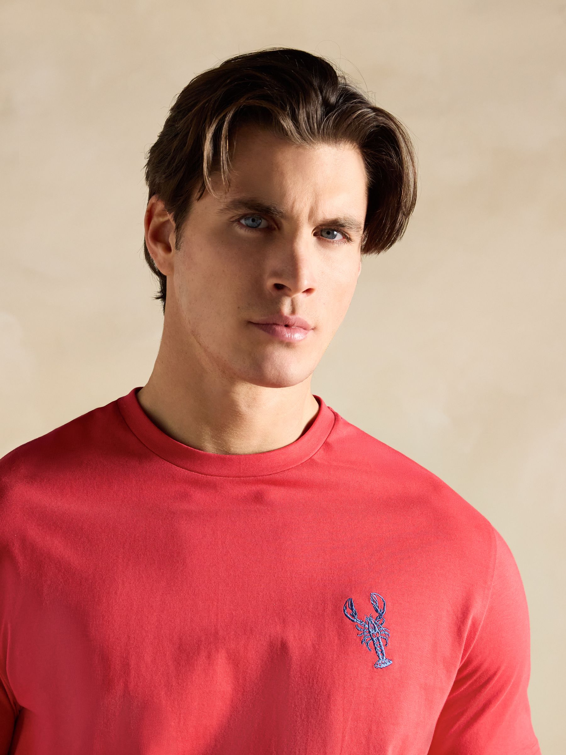 Harford Red Short Sleeve Top & Pyjama Set With Packable Travel Bag - Image 3 of 8