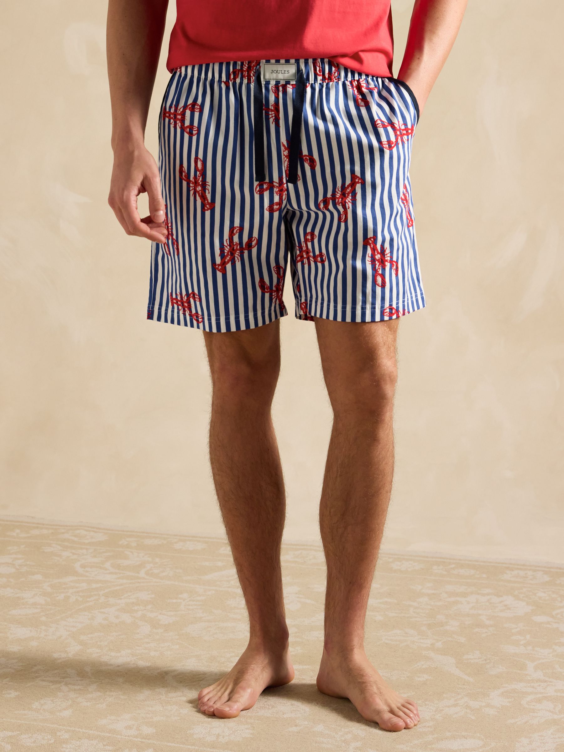 Harford Red Short Sleeve Top & Pyjama Set With Packable Travel Bag - Image 6 of 8