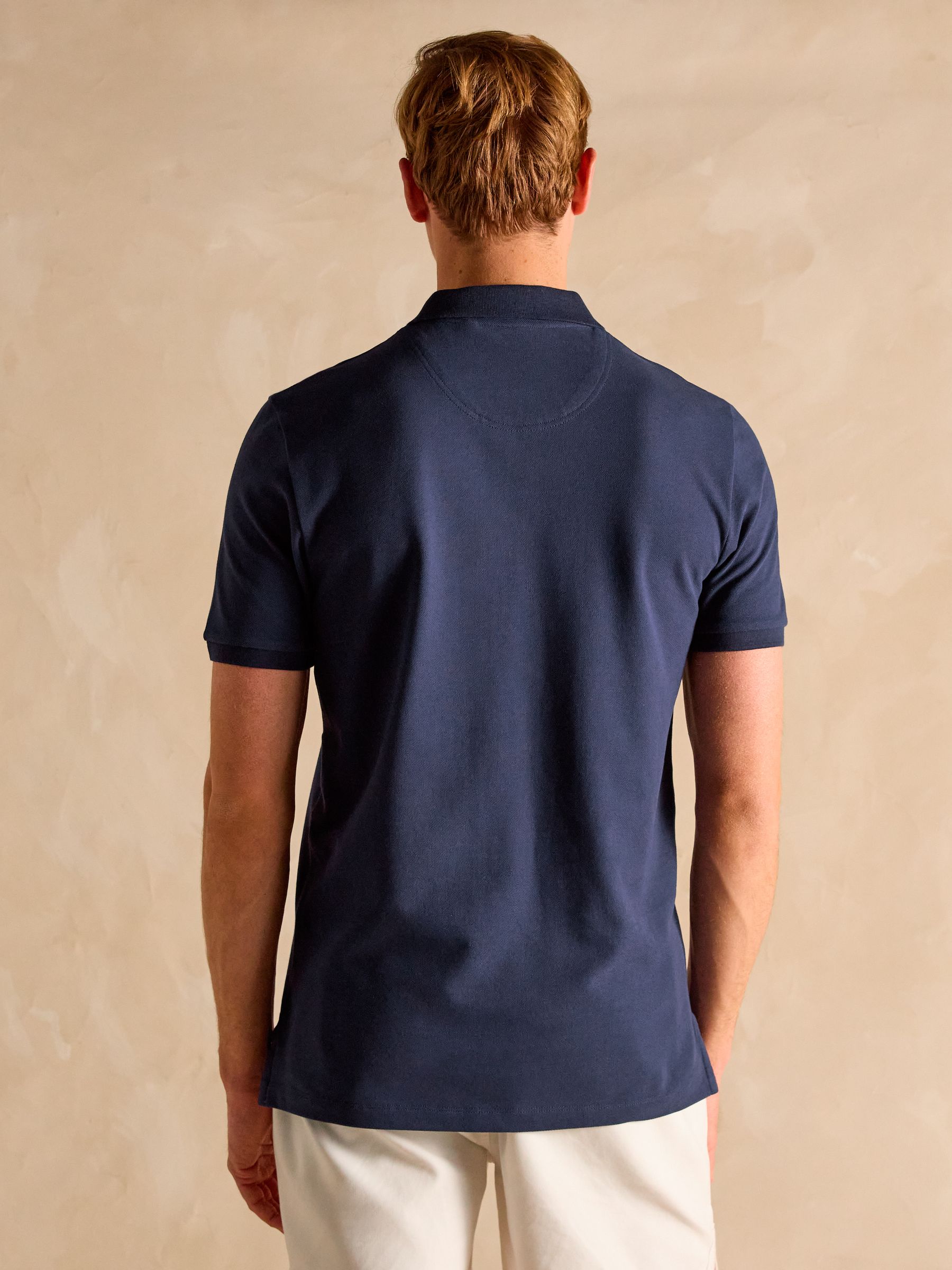 Woody Navy Cotton Pique Polo Shirt - Image 2 of 8
