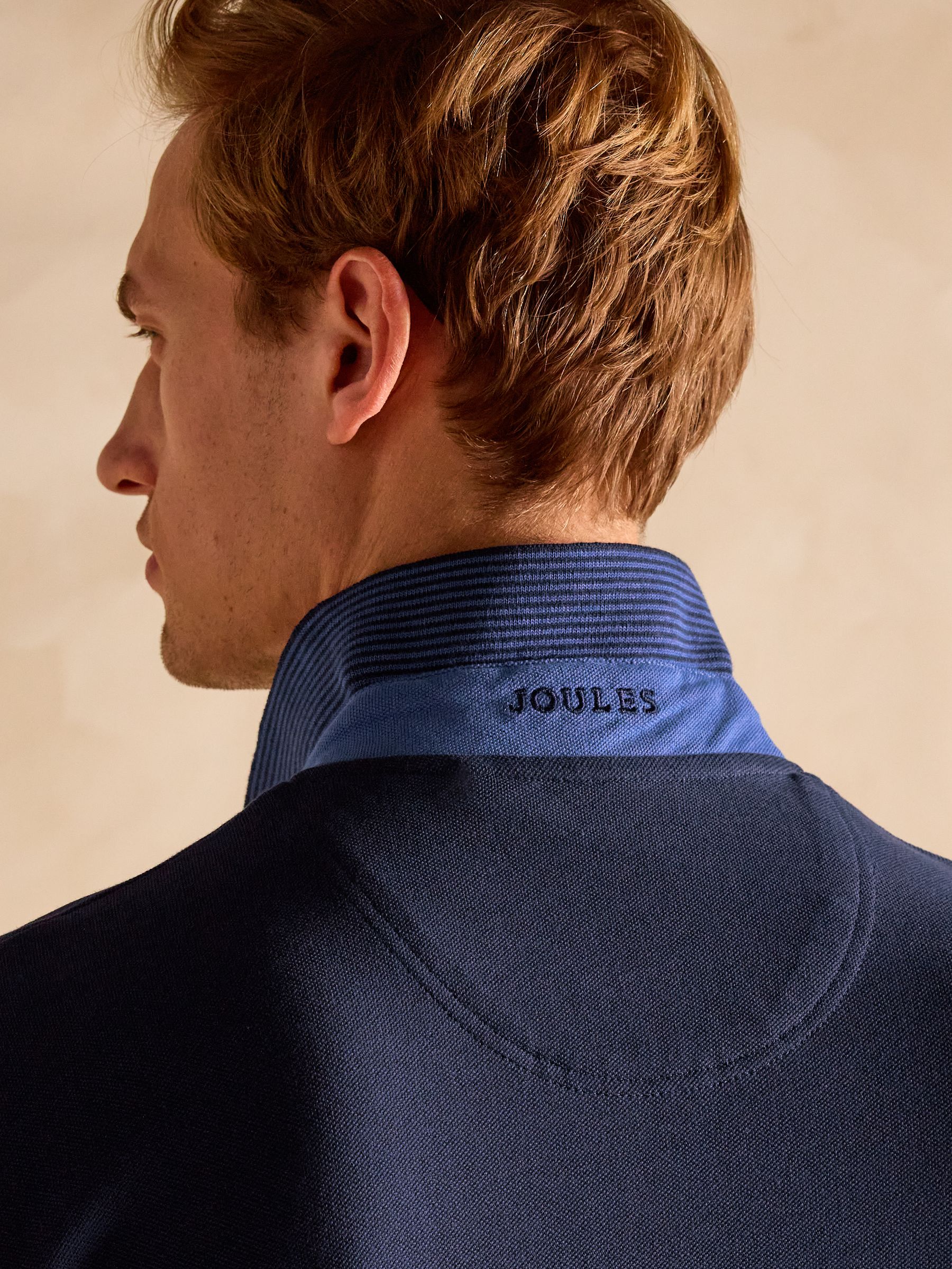 Woody Navy Cotton Pique Polo Shirt - Image 6 of 8