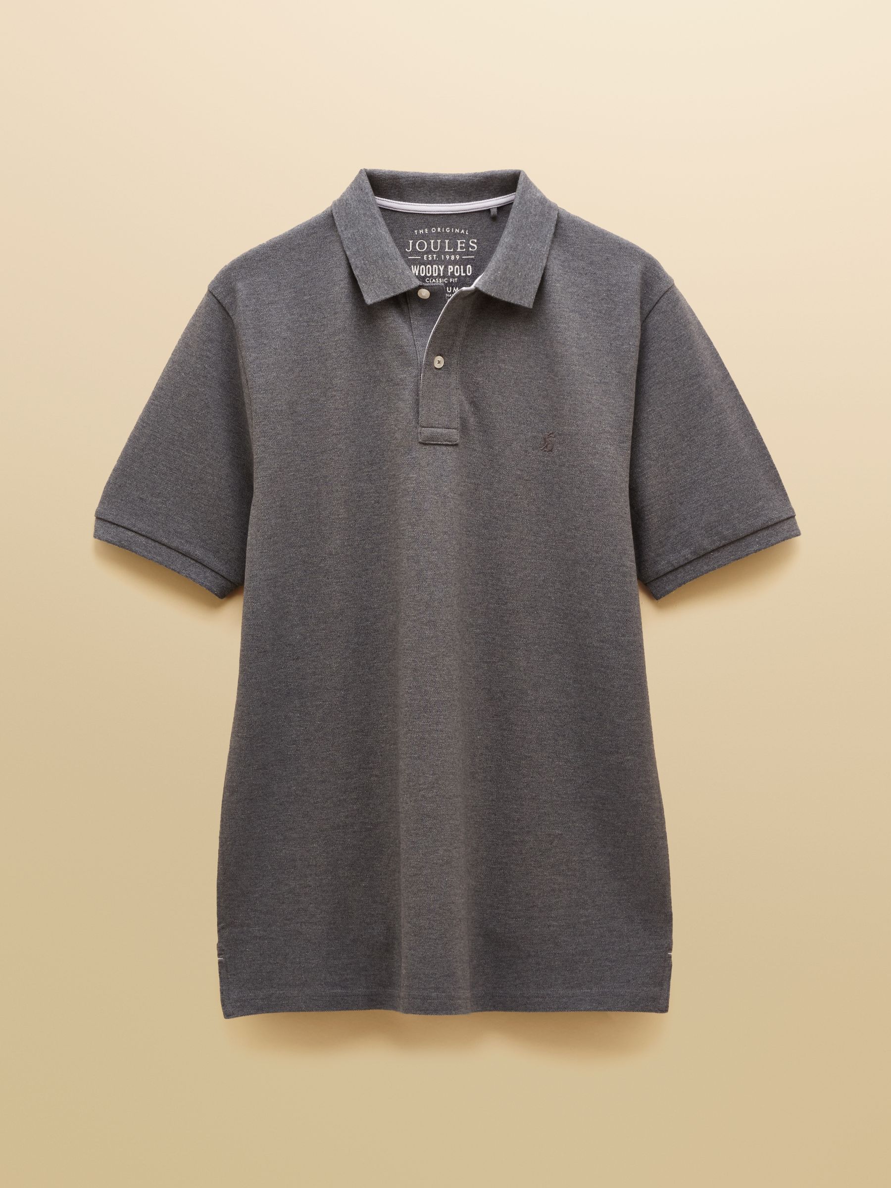 Woody Grey Cotton Pique Polo Shirt - Image 10 of 10