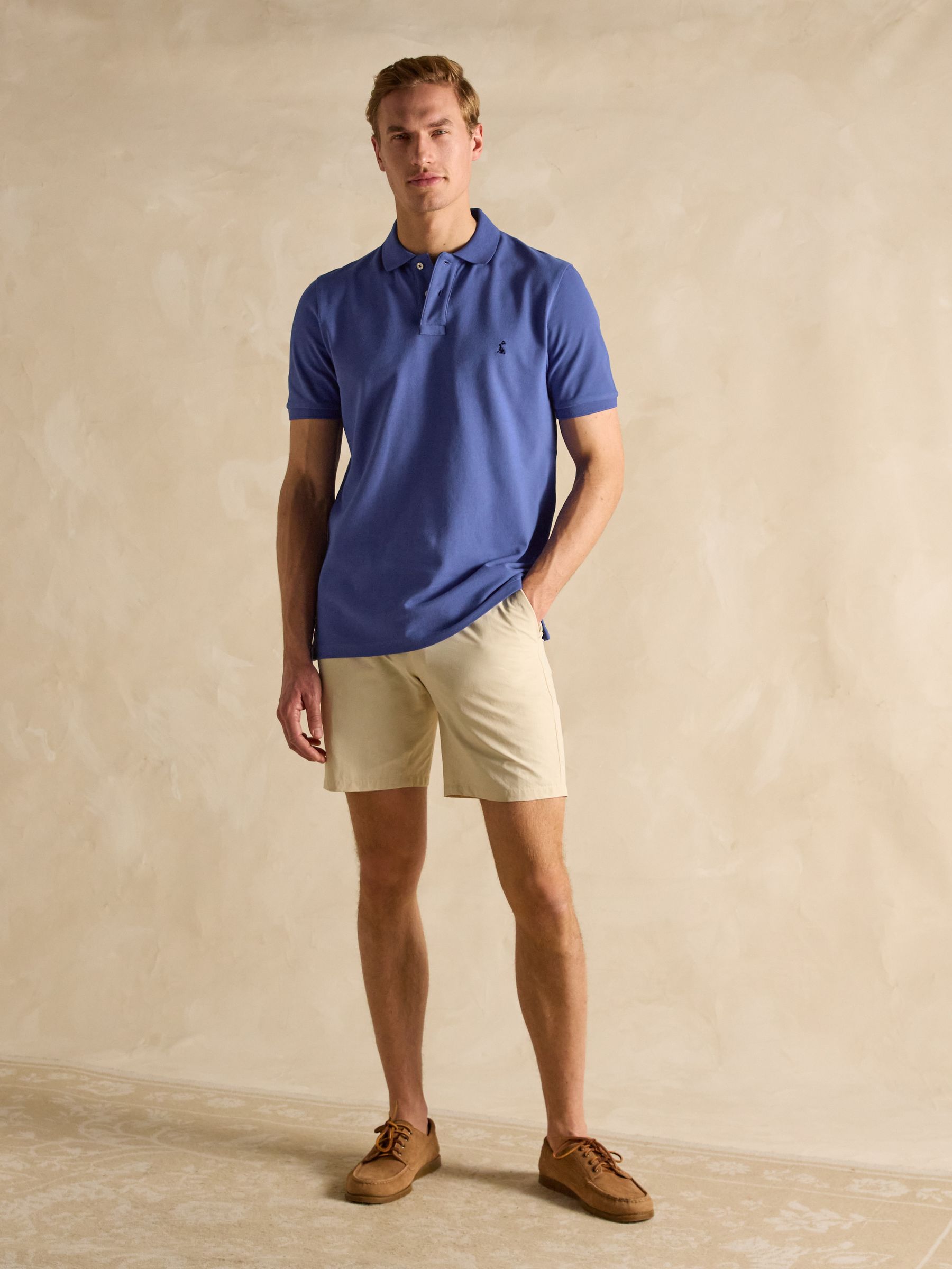 Woody Dark Blue Cotton Pique Polo Shirt - Image 4 of 8
