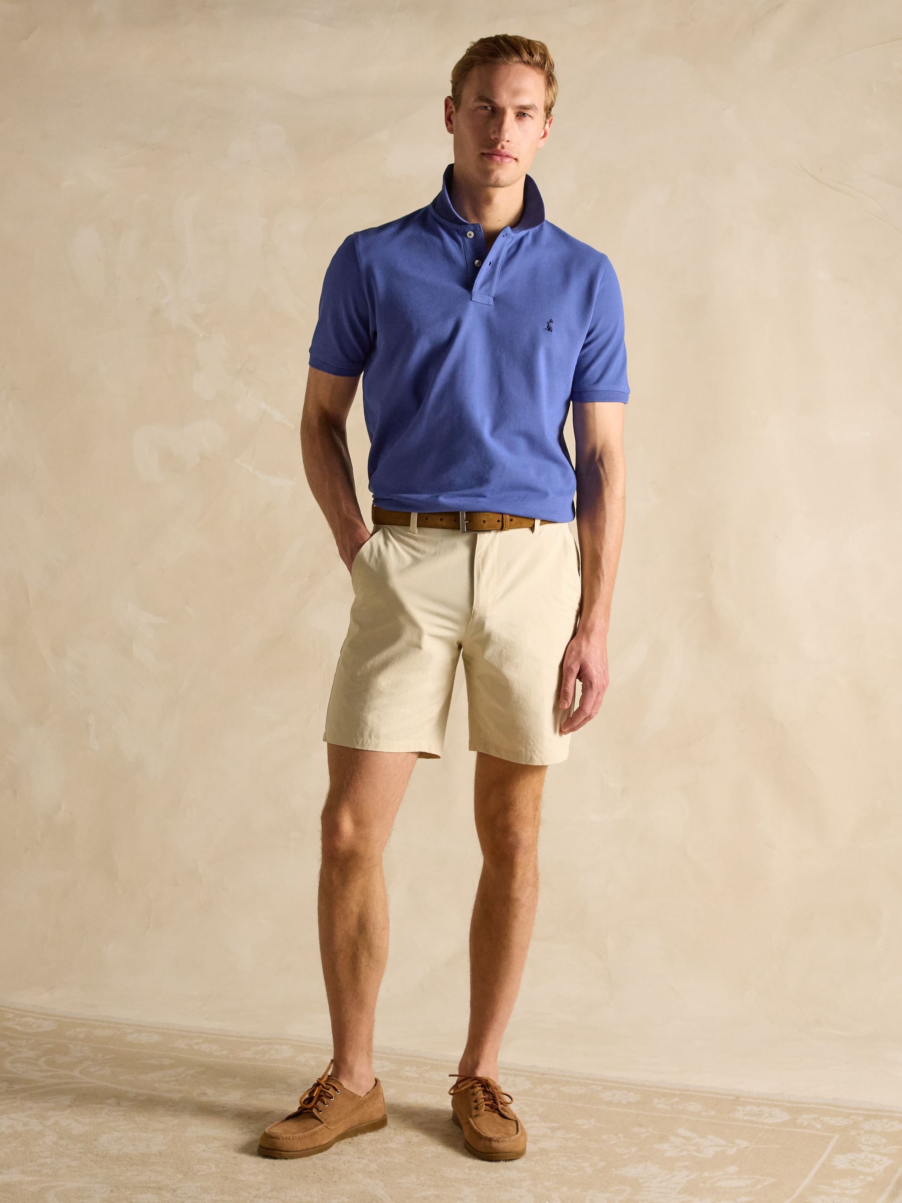 Woody Dark Blue Cotton Pique Polo Shirt - Image 7 of 8