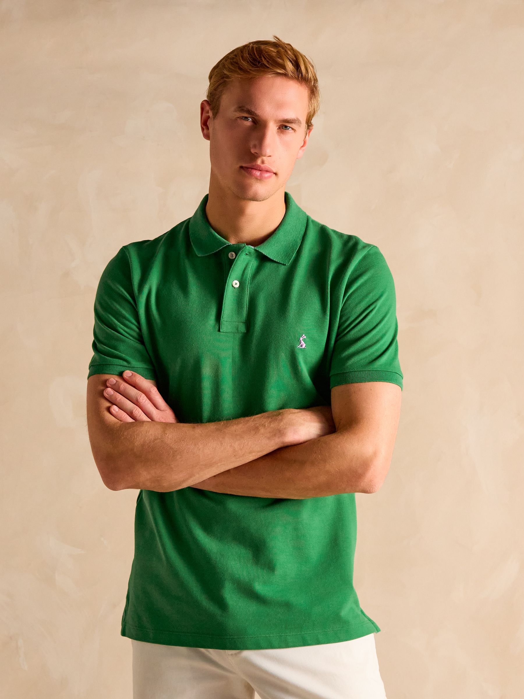 Woody Bright Green Cotton Pique Polo Shirt - Image 1 of 8