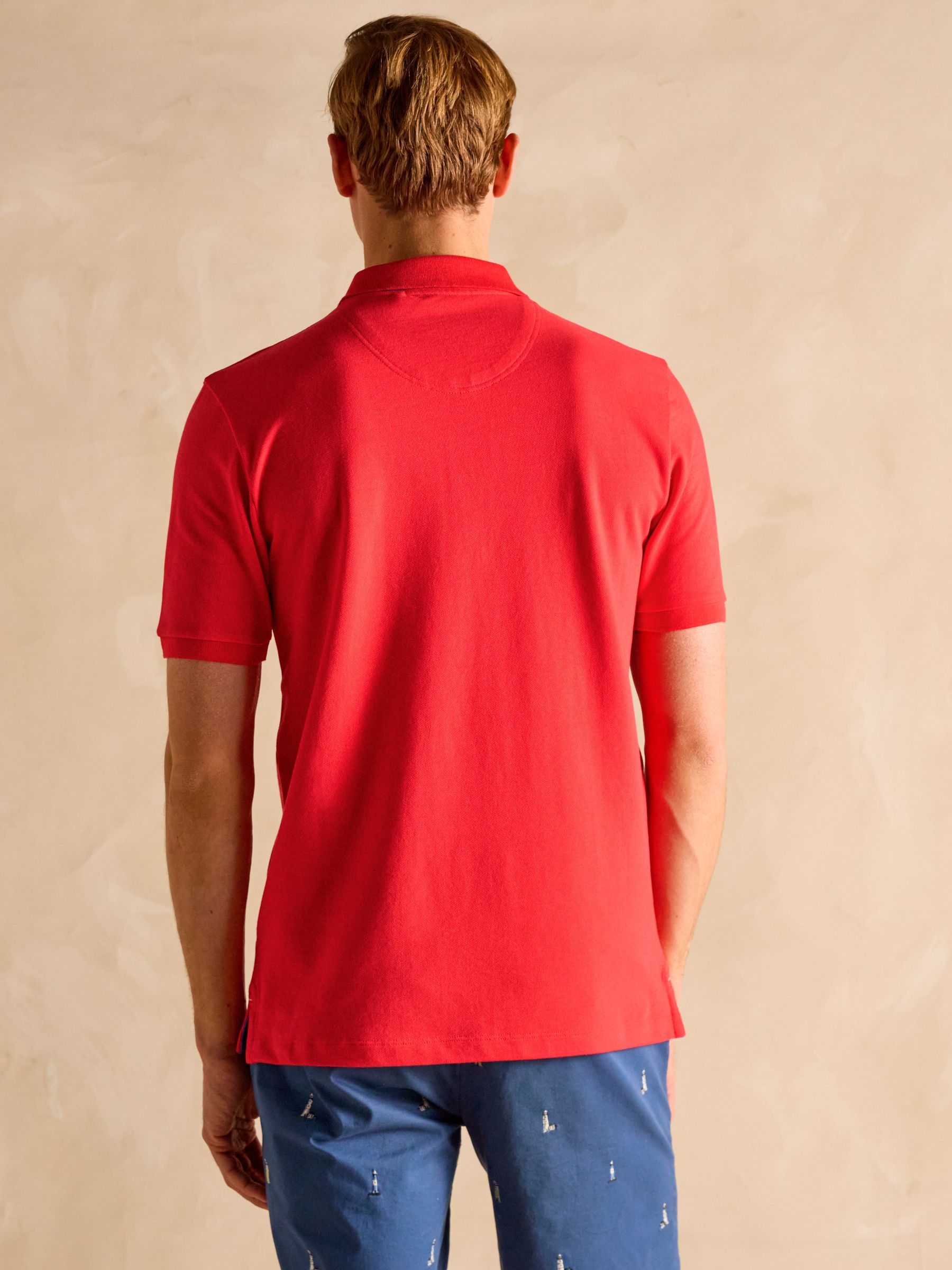 Woody Red Cotton Pique Polo Shirt - Image 2 of 8