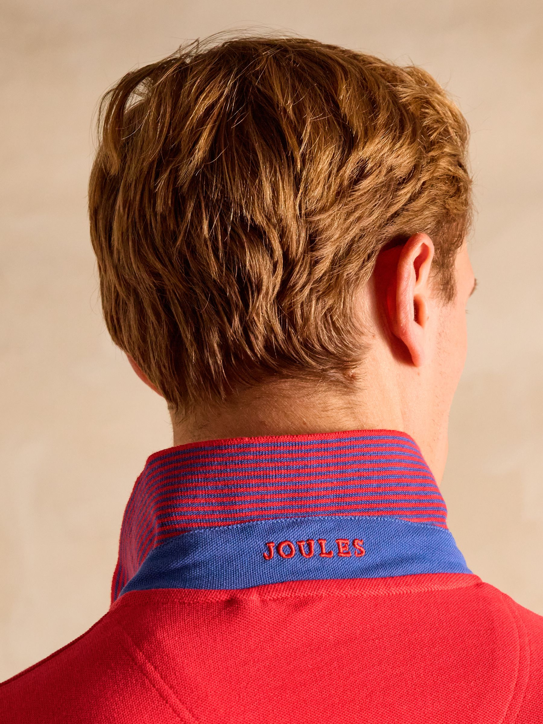 Woody Red Cotton Pique Polo Shirt - Image 3 of 8