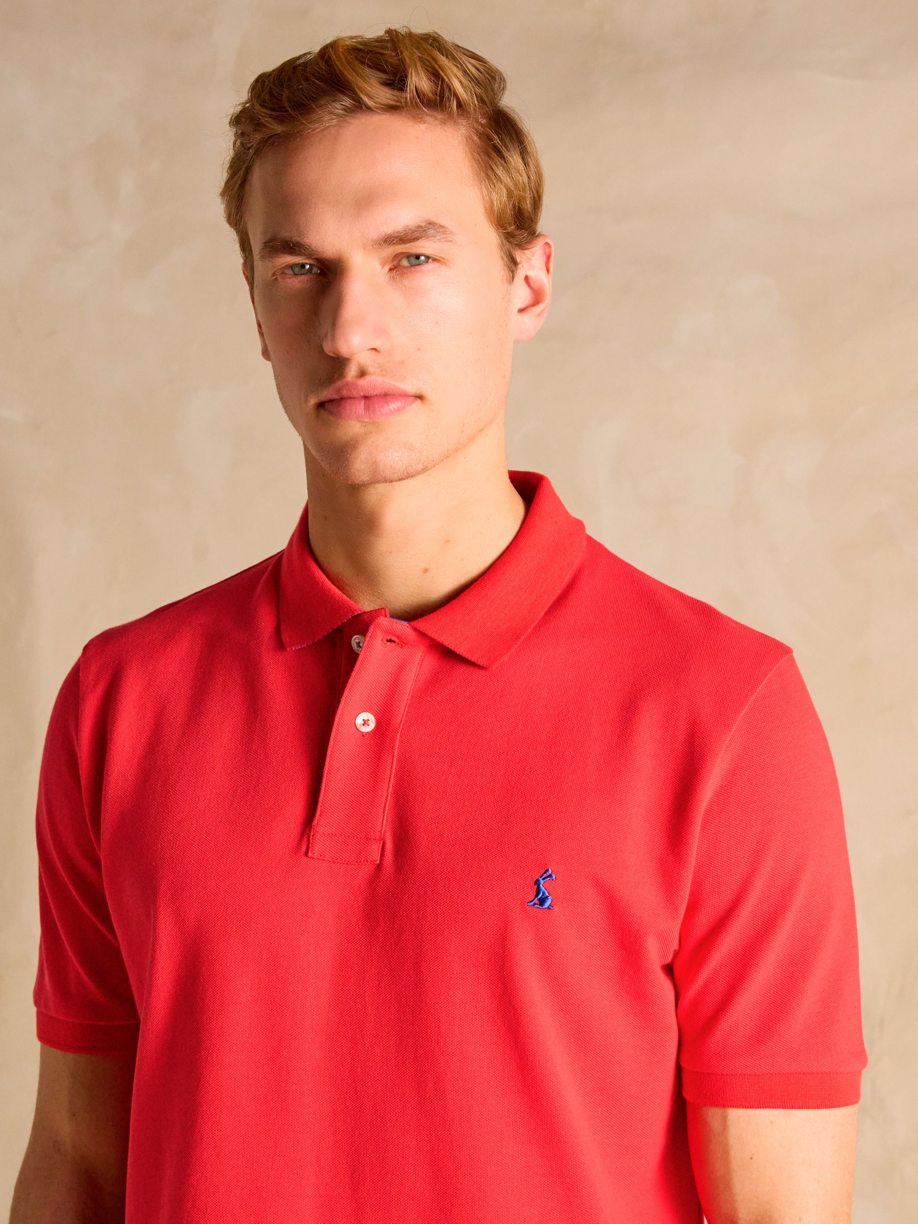 Woody Red Cotton Pique Polo Shirt - Image 5 of 8