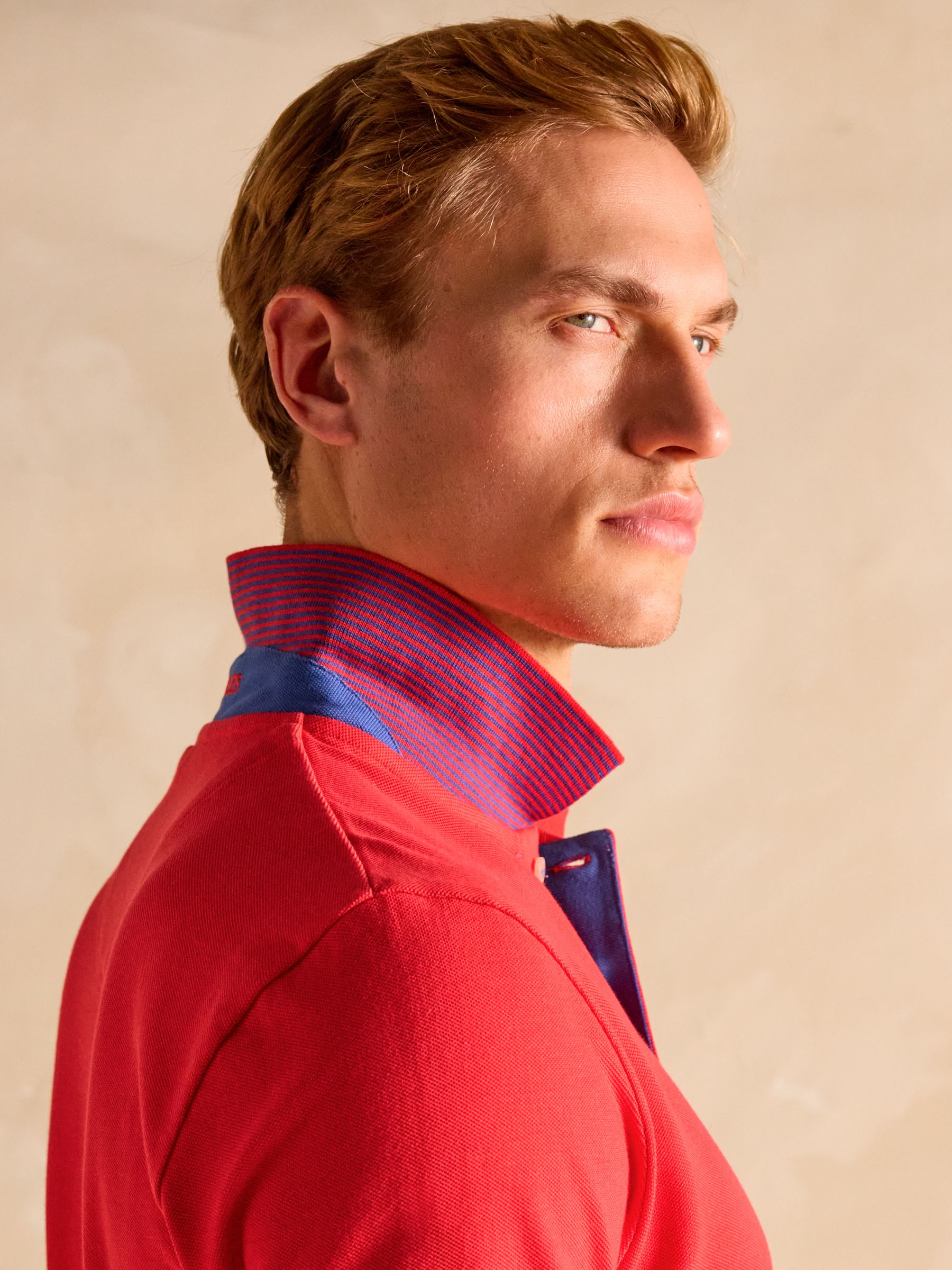 Woody Red Cotton Pique Polo Shirt - Image 6 of 8
