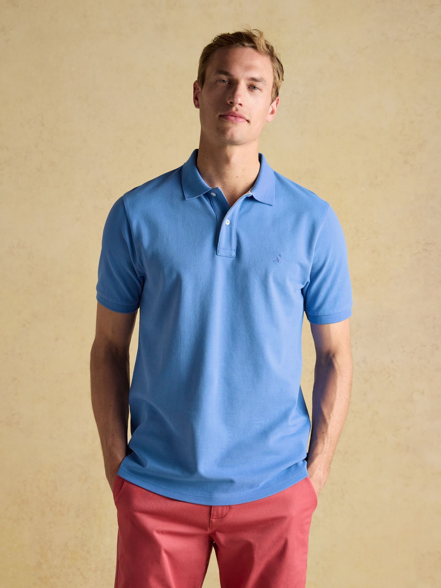 Woody Light Blue Cotton Pique Polo Shirt - Image 1 of 8
