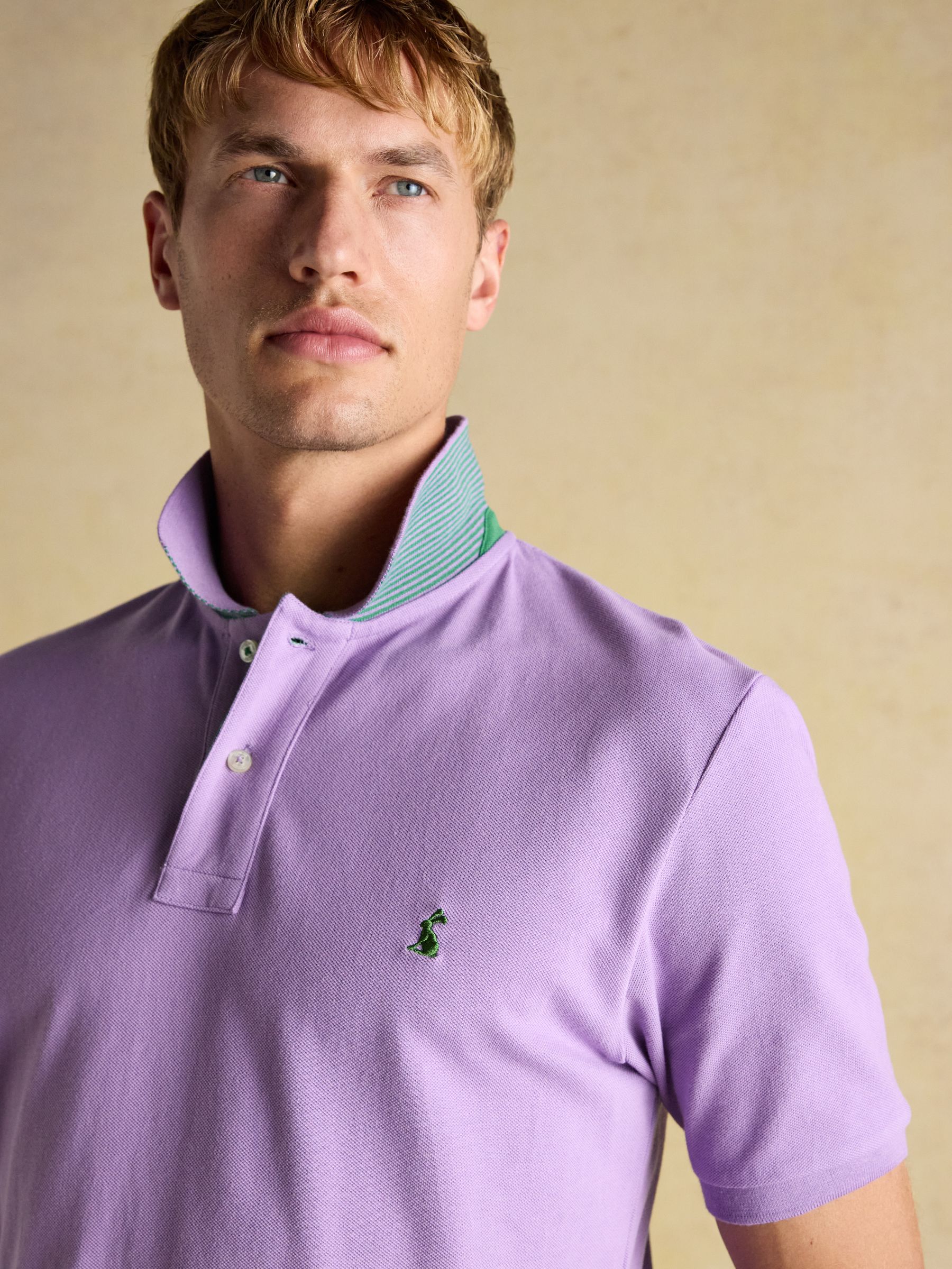 Woody Purple Cotton Pique Polo Shirt - Image 8 of 9