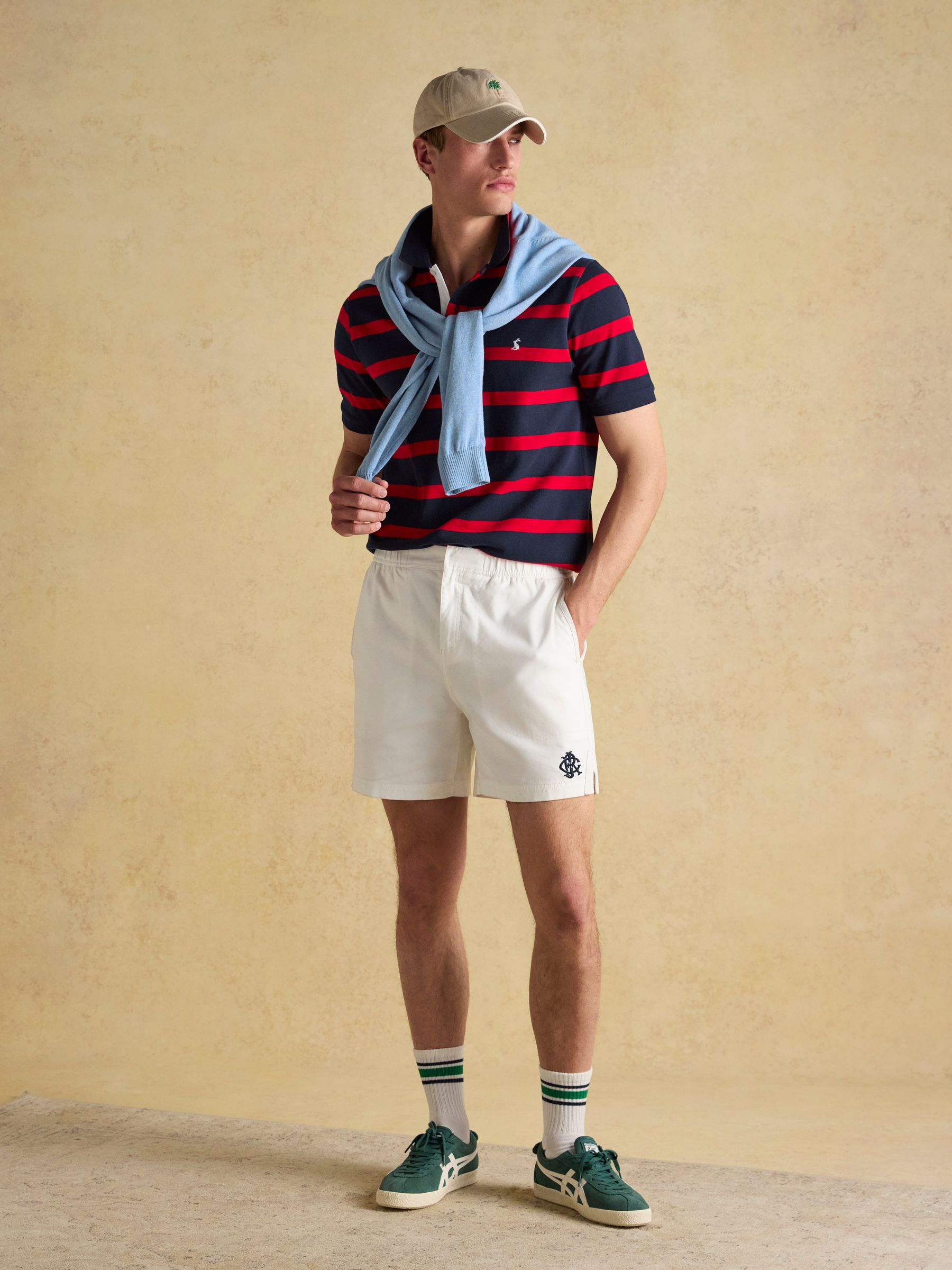 Woody Red Stripe Cotton Pique Polo Shirt - Image 6 of 9