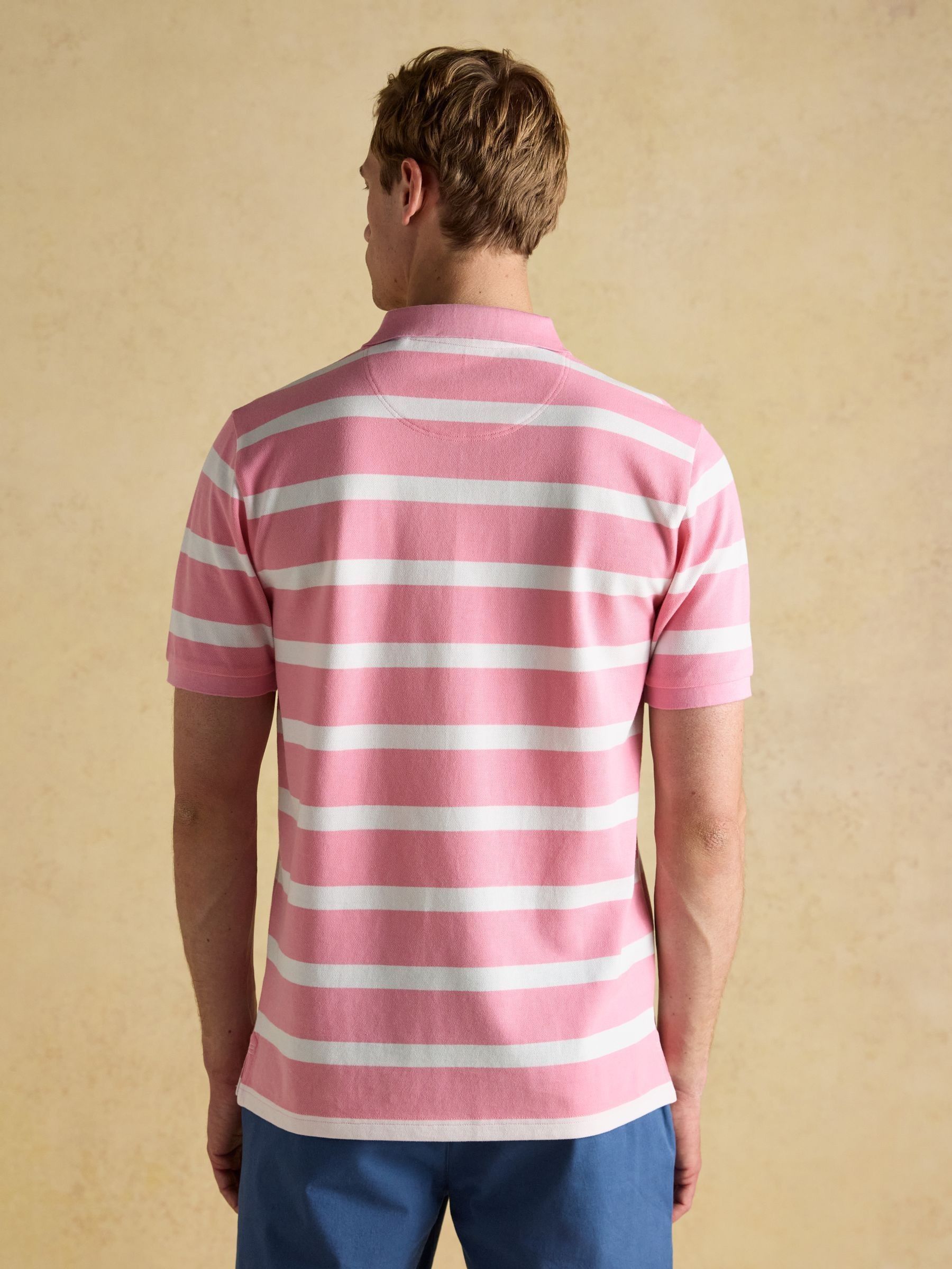 Woody Pink Stripe Cotton Pique Polo Shirt - Image 2 of 9