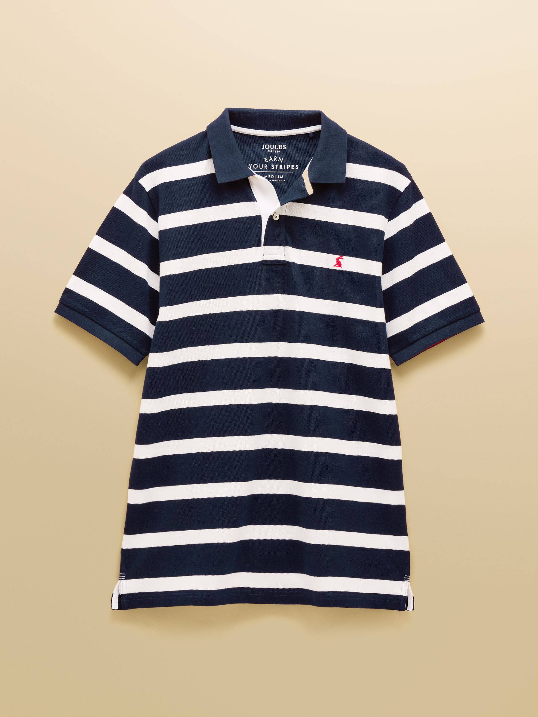 Woody Navy & White Cotton Pique Polo Shirt - Image 10 of 10