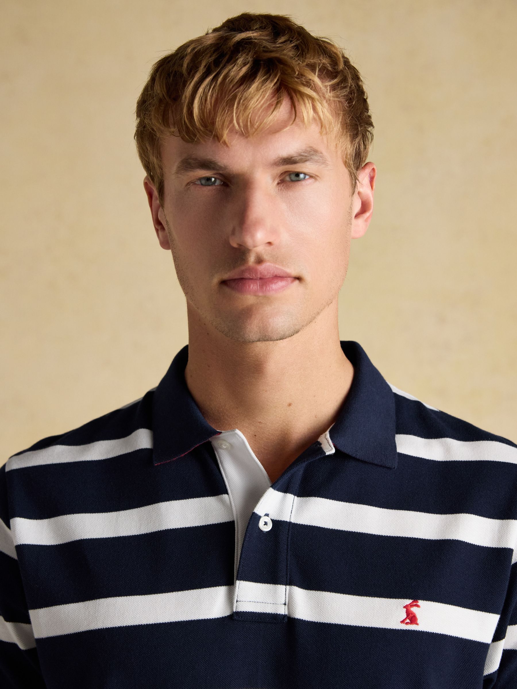 Woody Navy & White Cotton Pique Polo Shirt - Image 3 of 10