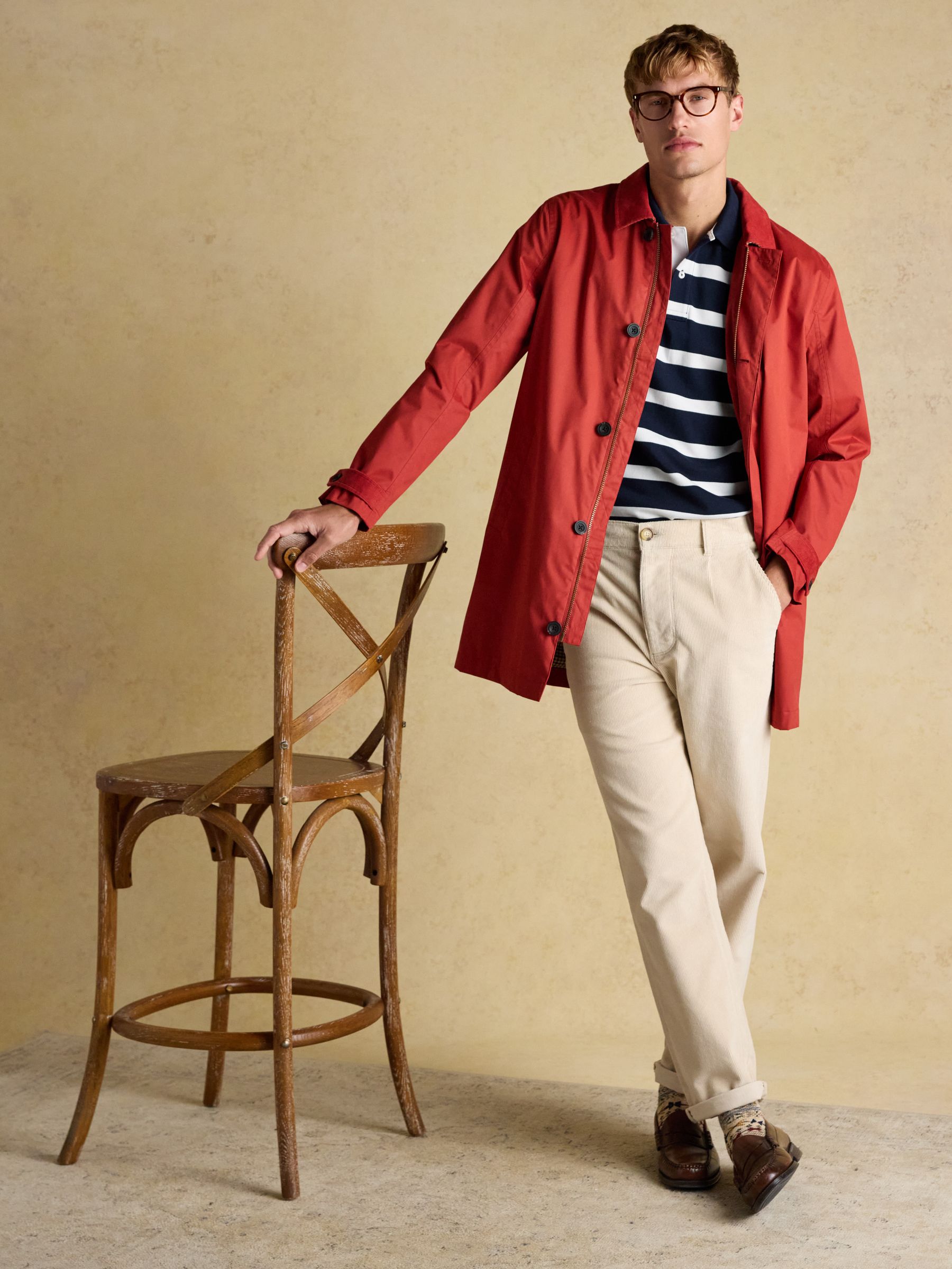 Woody Navy & White Cotton Pique Polo Shirt - Image 9 of 10