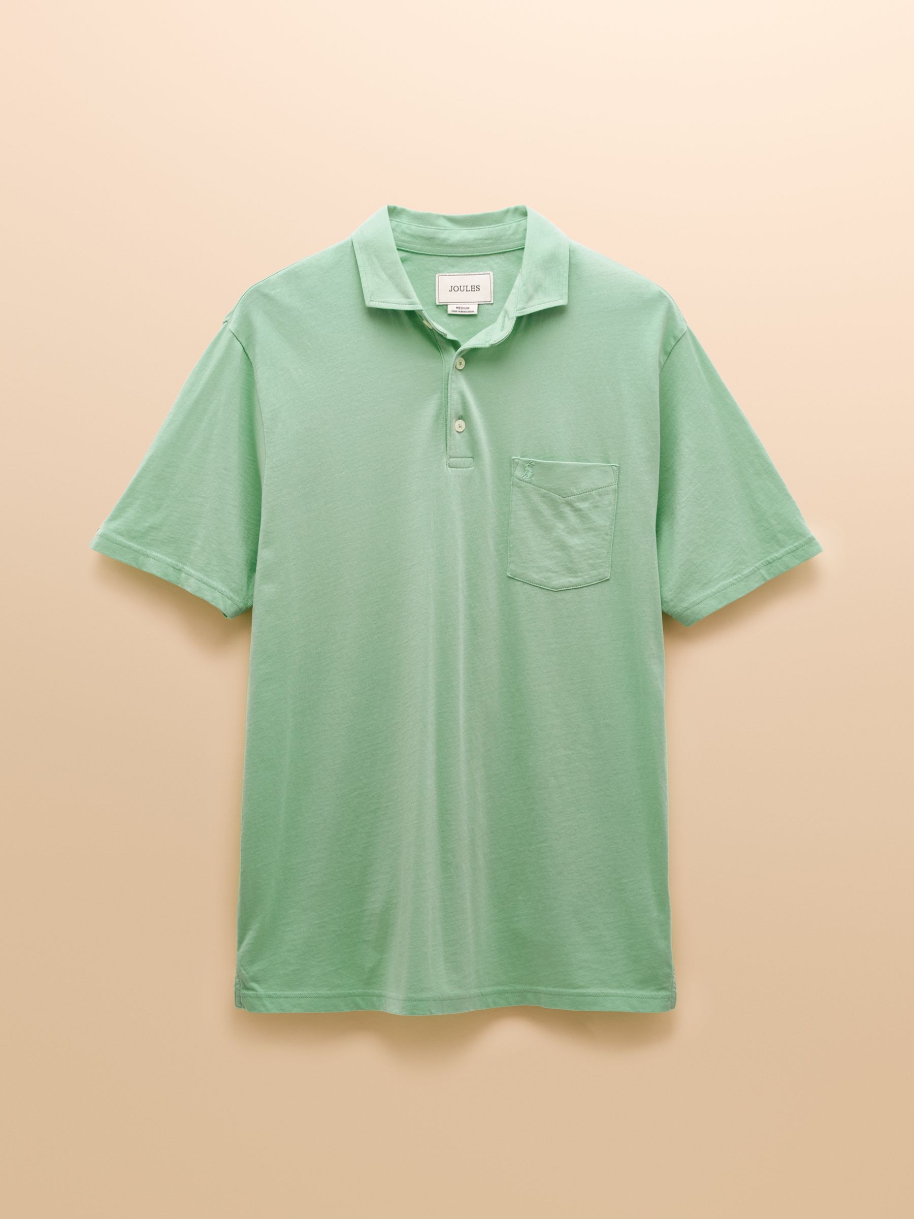 Emmett Green Soft Cotton Short Sleeve Polo Shirt with Pocket - Image 6 of 6