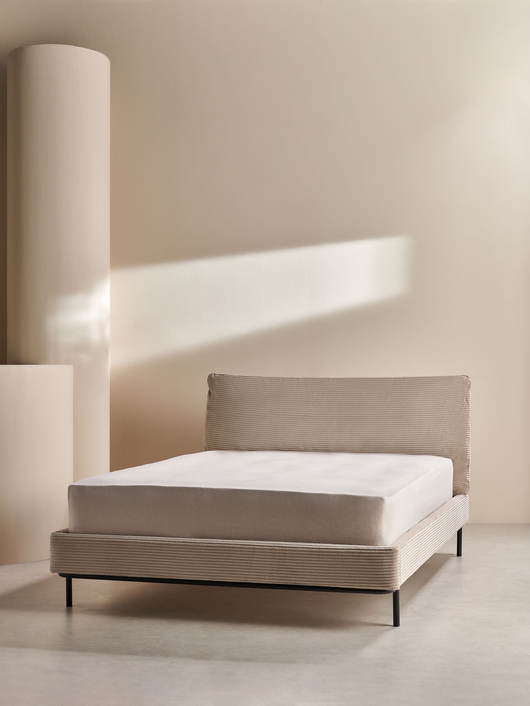 Harlow Bed Frame in Cream Corduroy - Image 2 of 4
