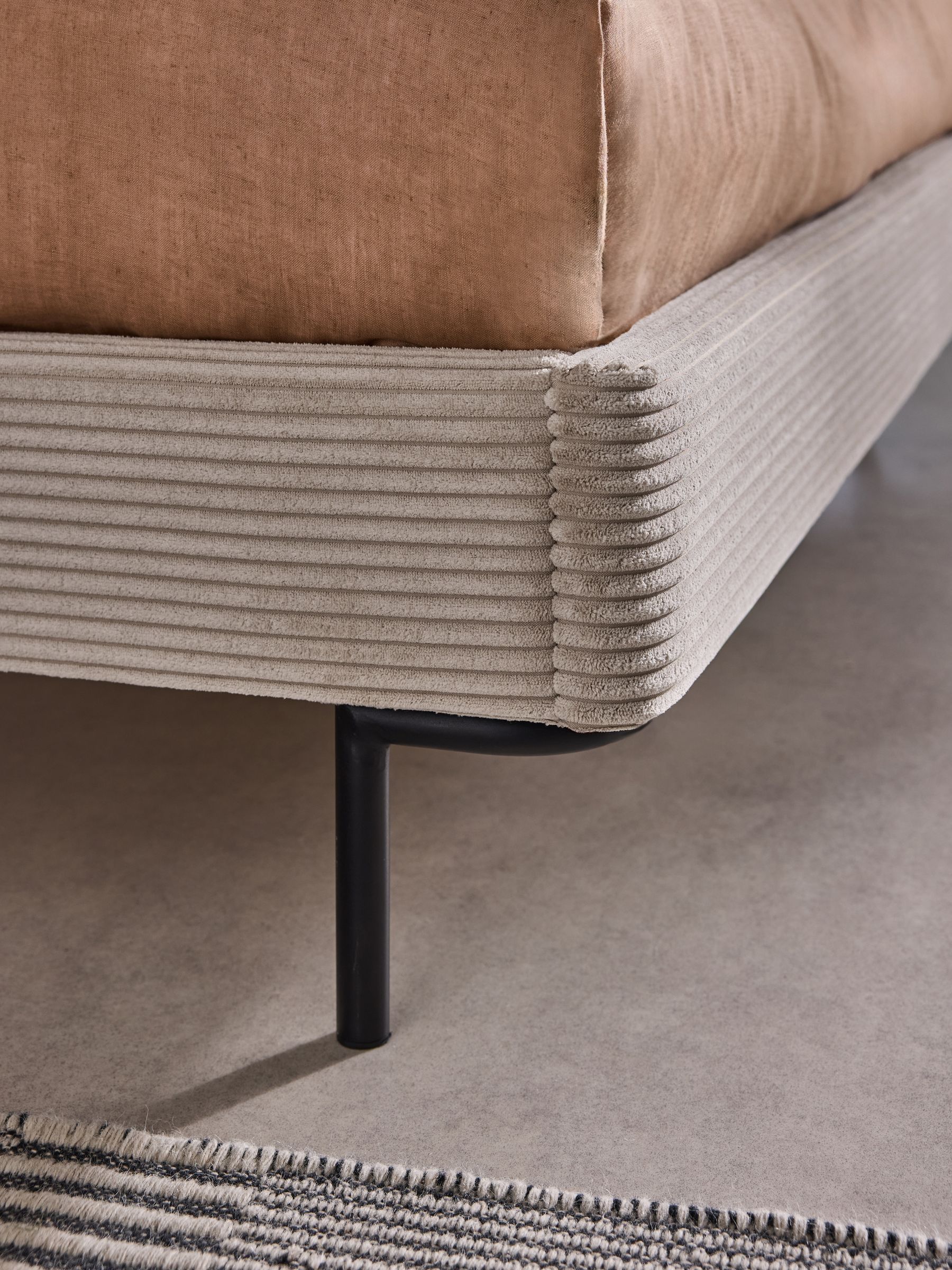 Harlow Bed Frame in Cream Corduroy - Image 3 of 4