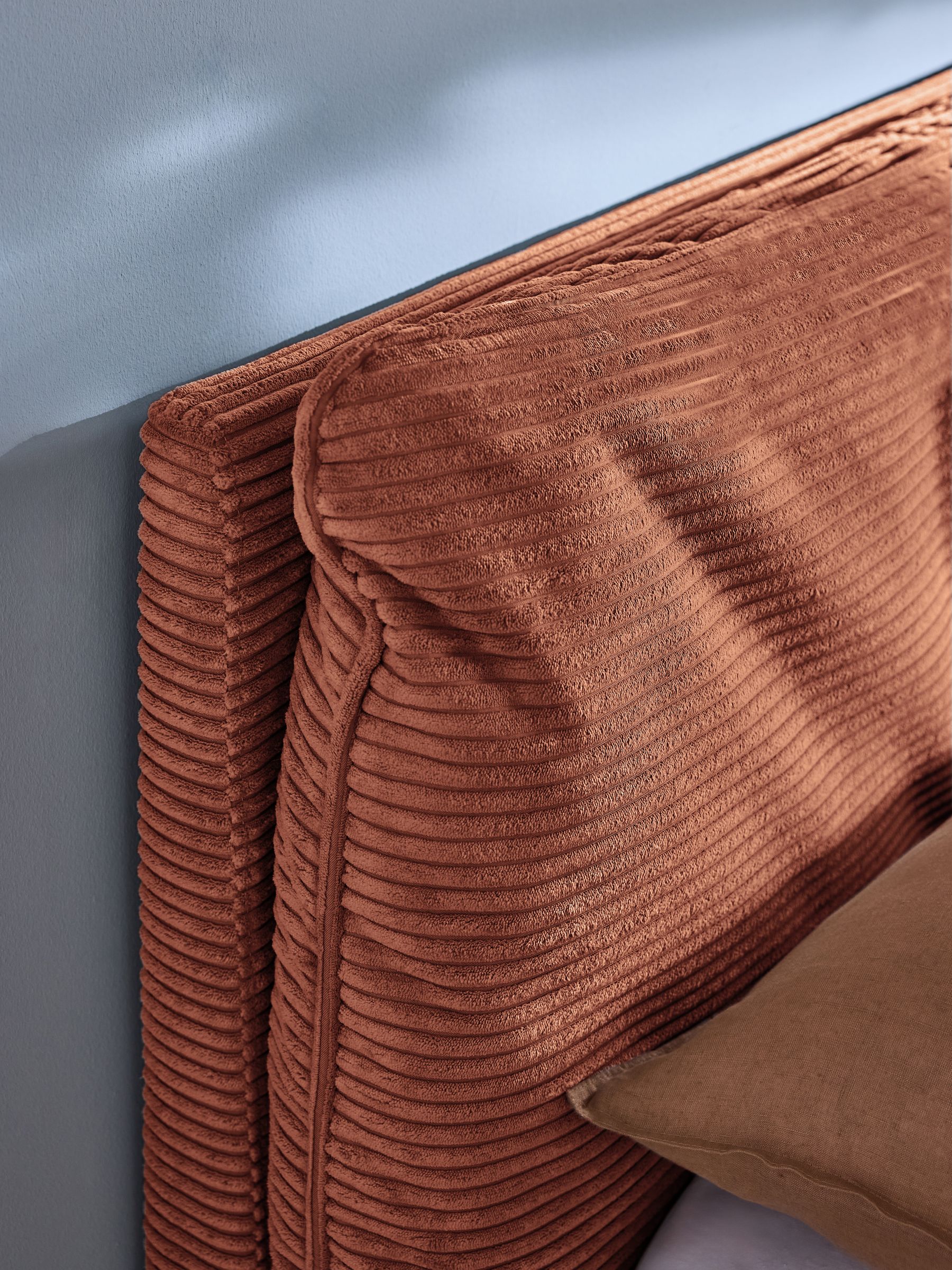 Harlow Bed Frame in Orange Corduroy - Image 4 of 4