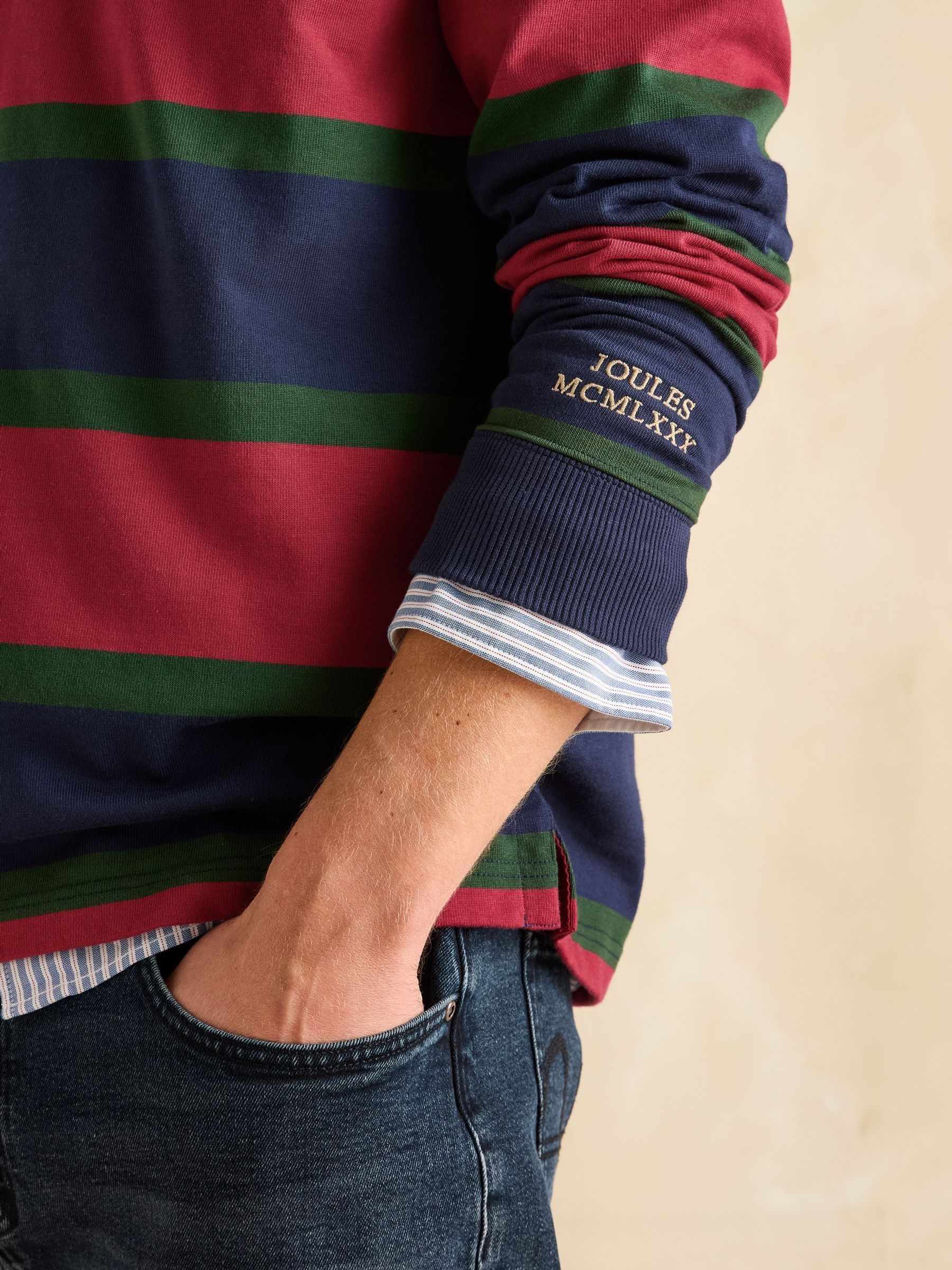 Rugby Club Red & Navy Shirt - Image 6 of 8