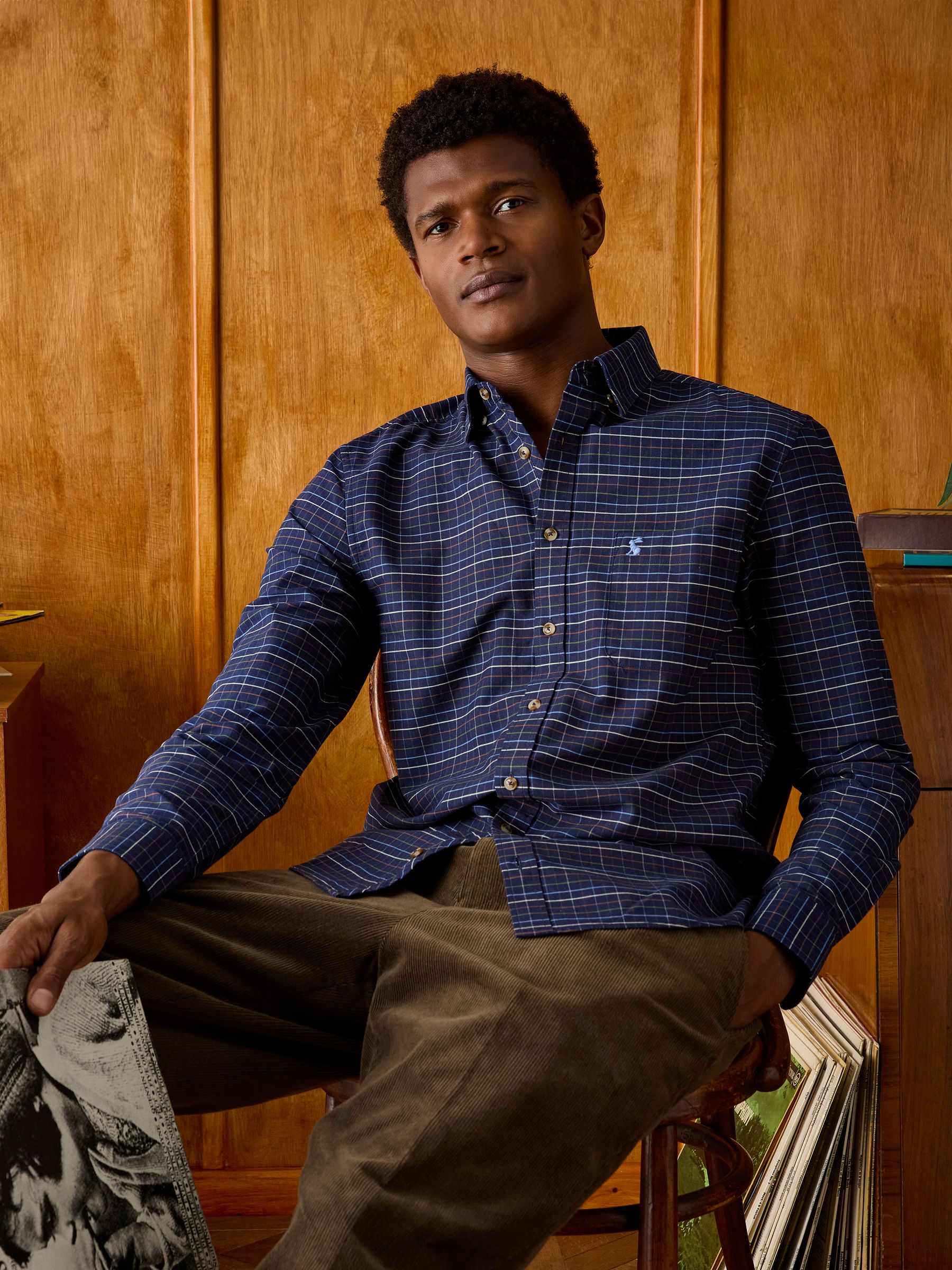 Oxford Navy Blue Check Long Sleeve - Image 2 of 11