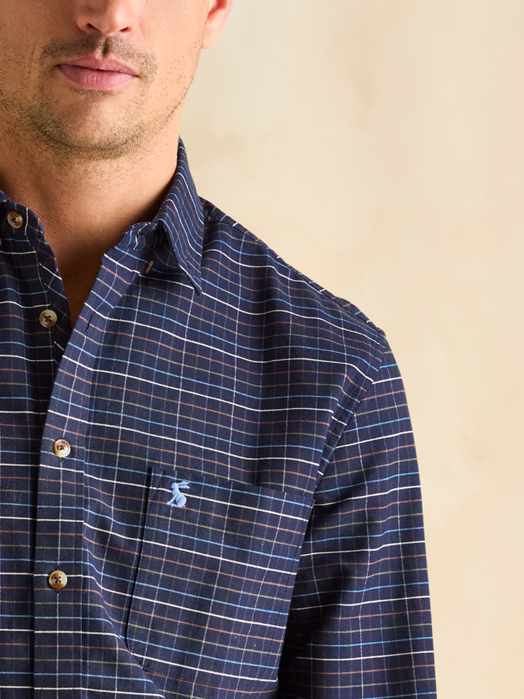 Oxford Navy Blue Check Long Sleeve - Image 4 of 11