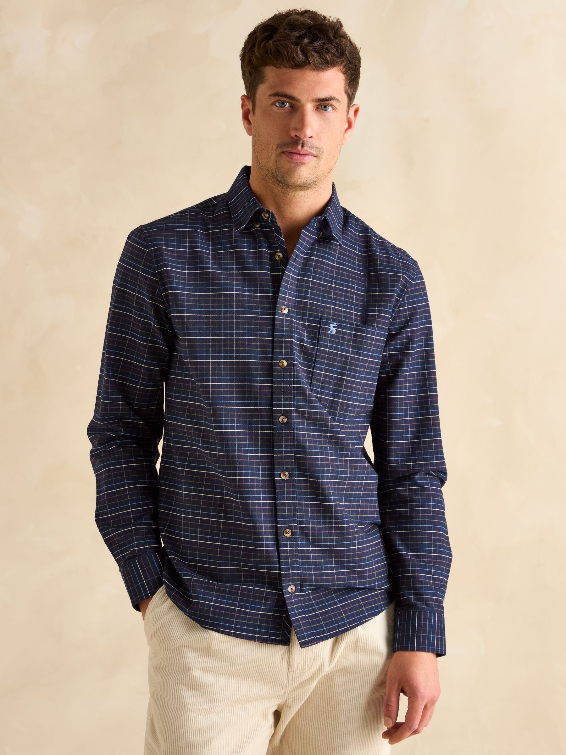Oxford Navy Blue Check Long Sleeve - Image 5 of 11