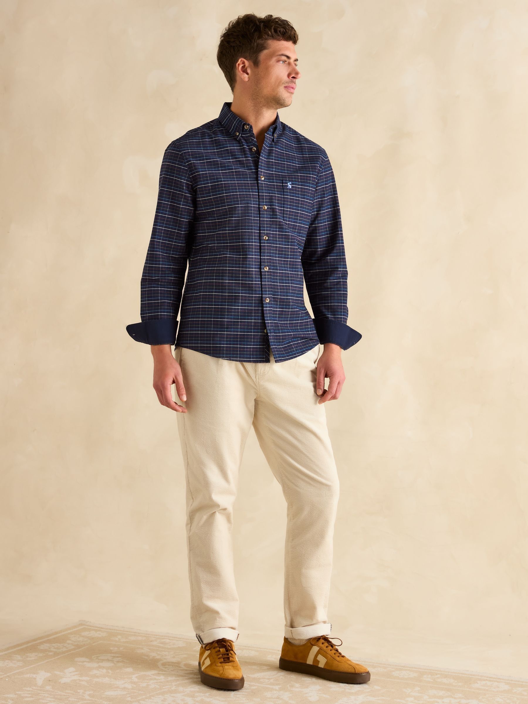 Oxford Navy Blue Check Long Sleeve - Image 7 of 11