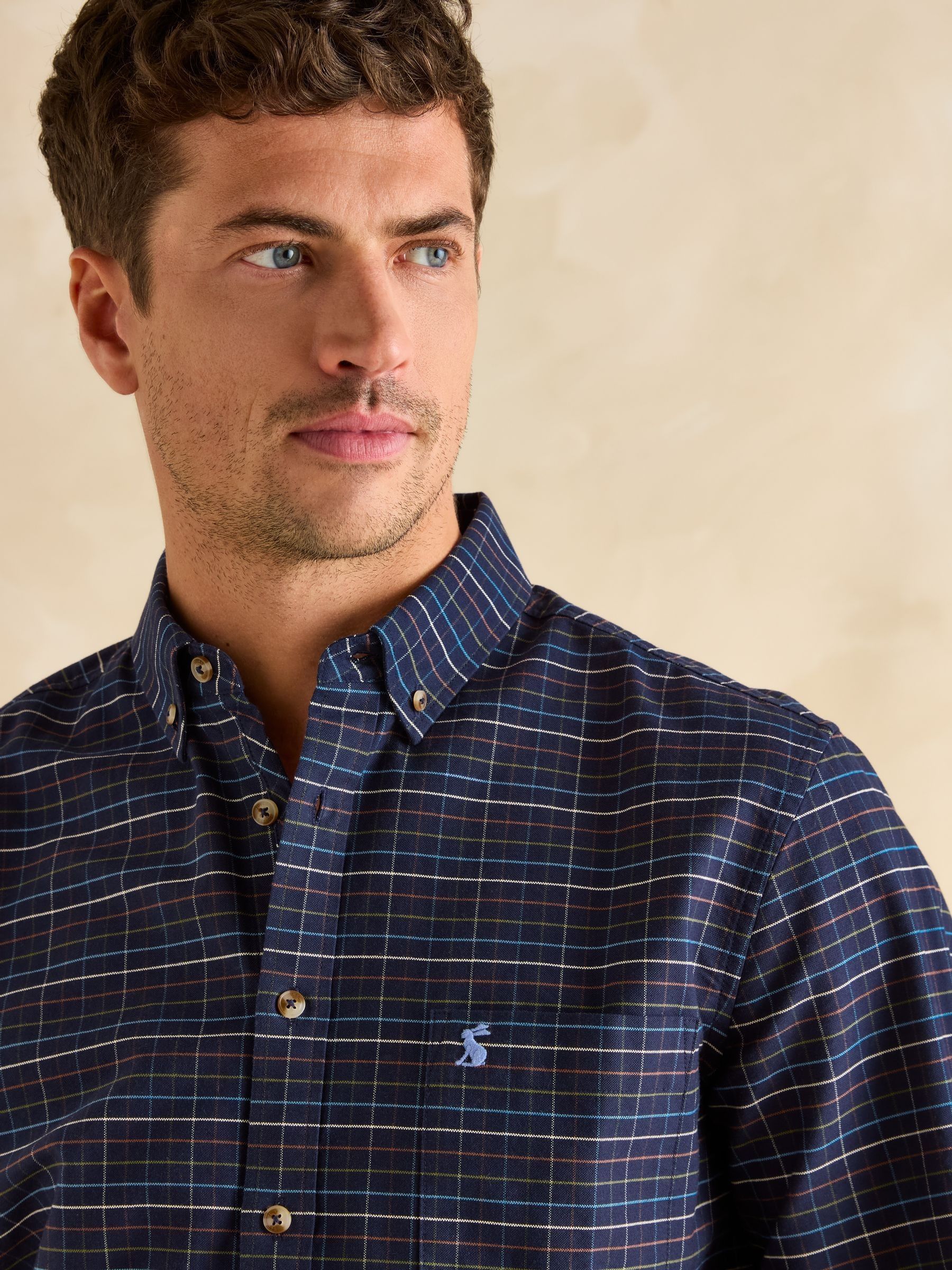 Oxford Navy Blue Check Long Sleeve - Image 8 of 11