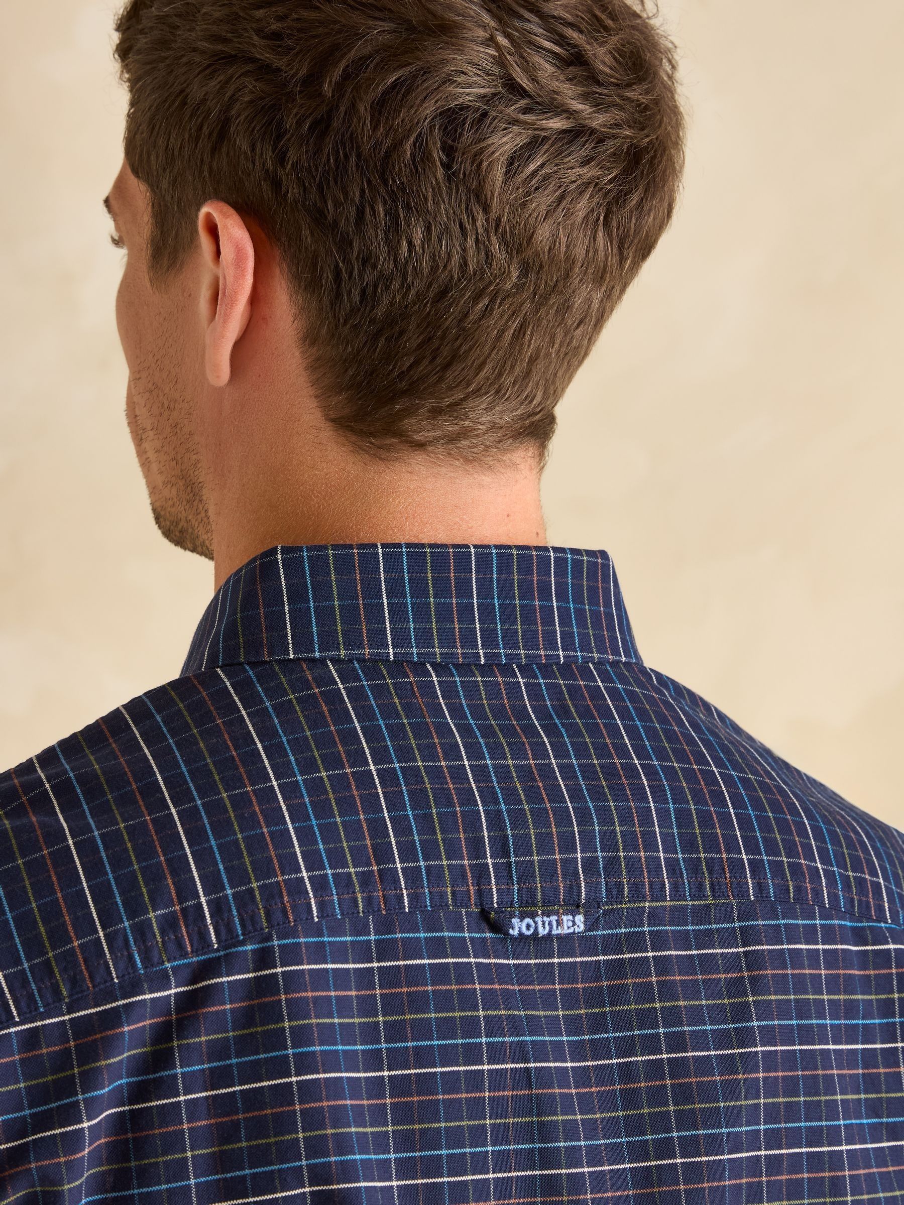 Oxford Navy Blue Check Long Sleeve - Image 9 of 11