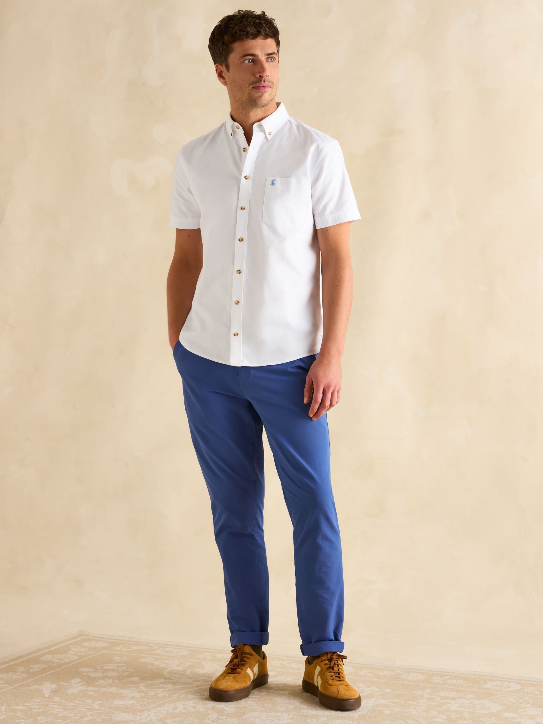 Oxford White Short Sleeve Classic Fit Shirt - Image 6 of 9